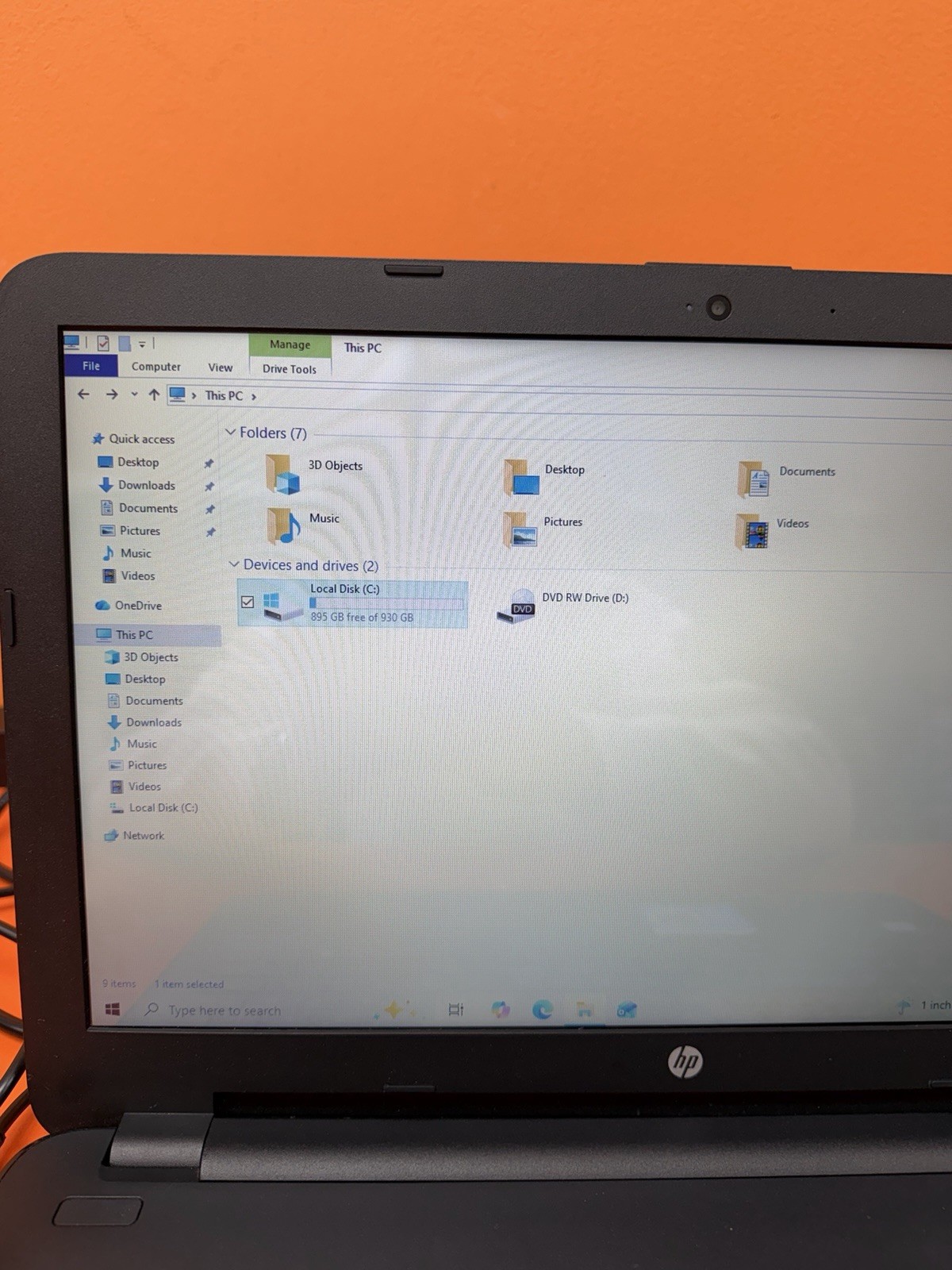 HP Touch Screen Laptop PC Intel I3-6100u CPU 1tb HDD 6gb RAM Model# 15-ay009dx