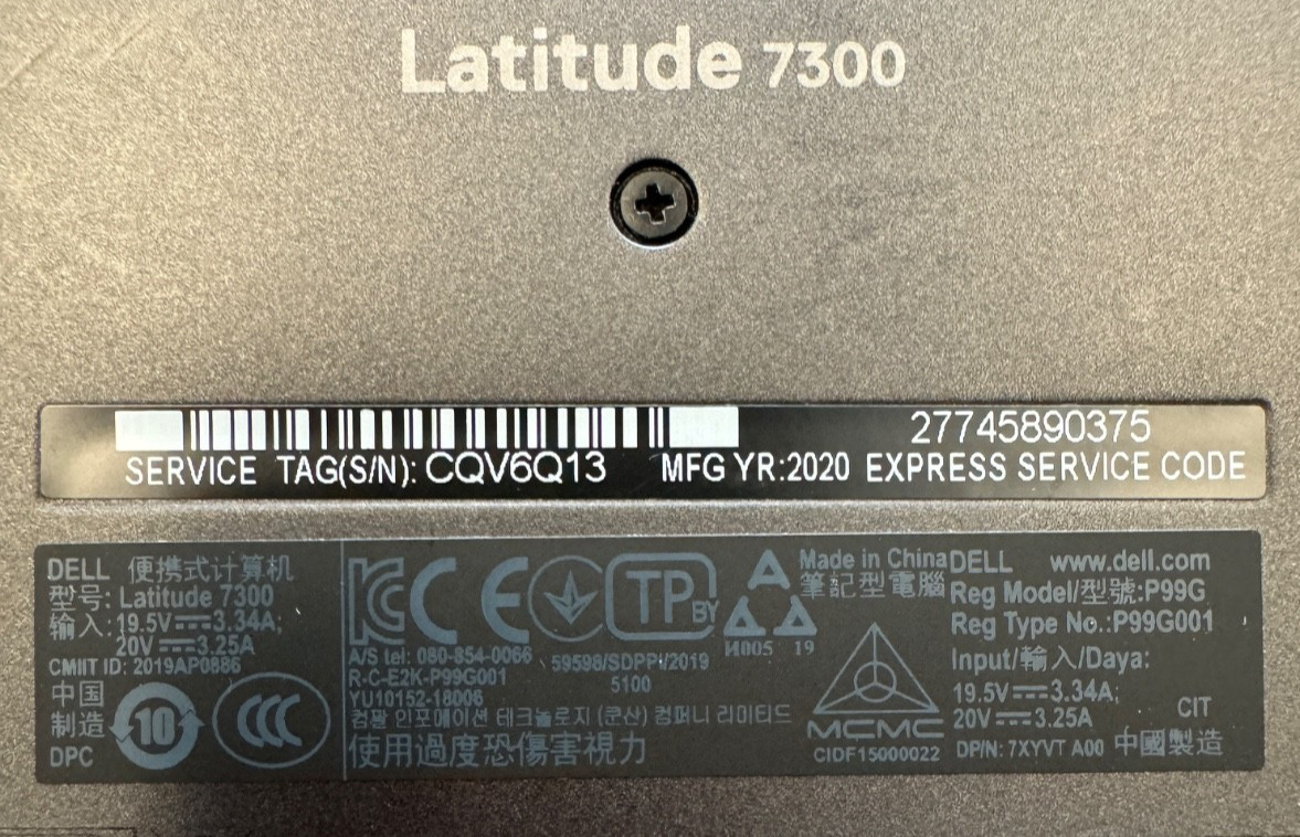 Dell Latitude 7300 Touch 13.3″ Laptop Intel Core i7-8665u 256GB 16GB W11PRO