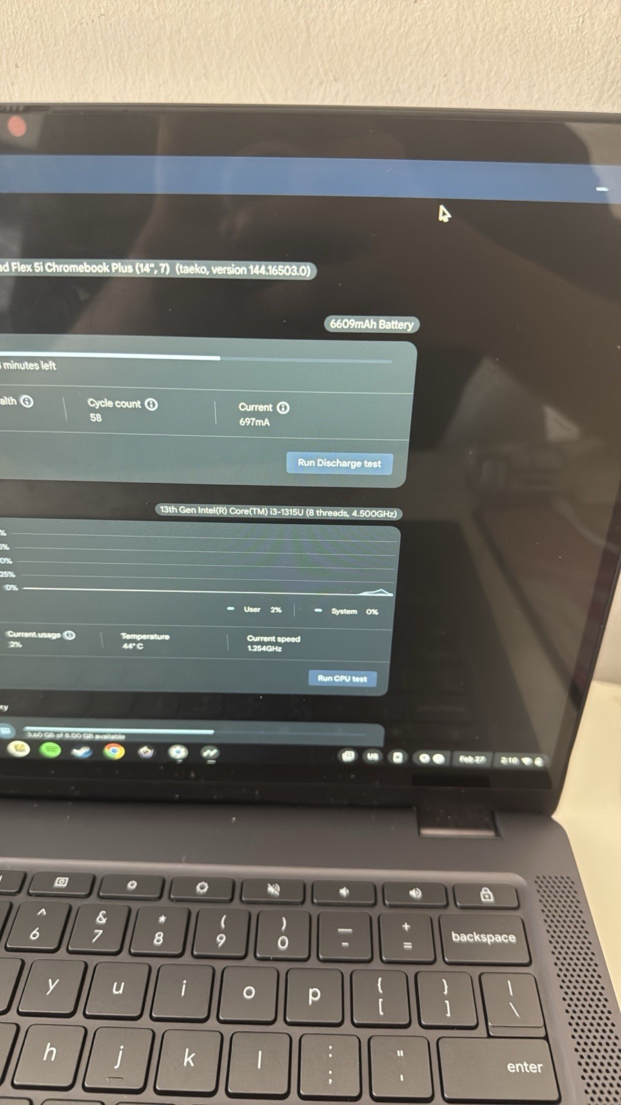 Lenovo Flex 5i Chromebook Plus 14″ i3-1315U 8GB SSD Chrome OS Gray Laptop