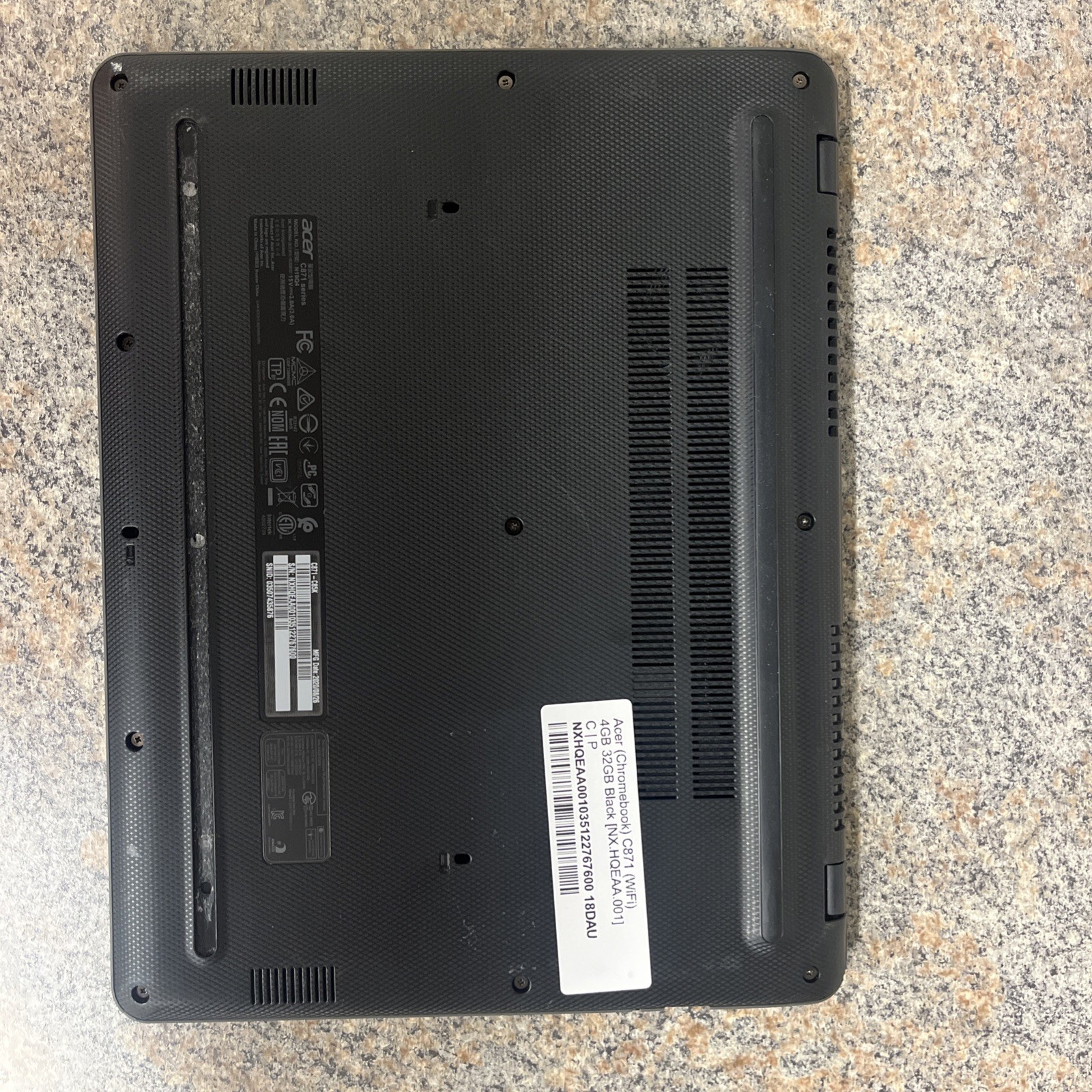 Acer C871-C85K 12″ Intel 5205U 4GB DDR4 32GB eMMC Chrome OS Chromebook