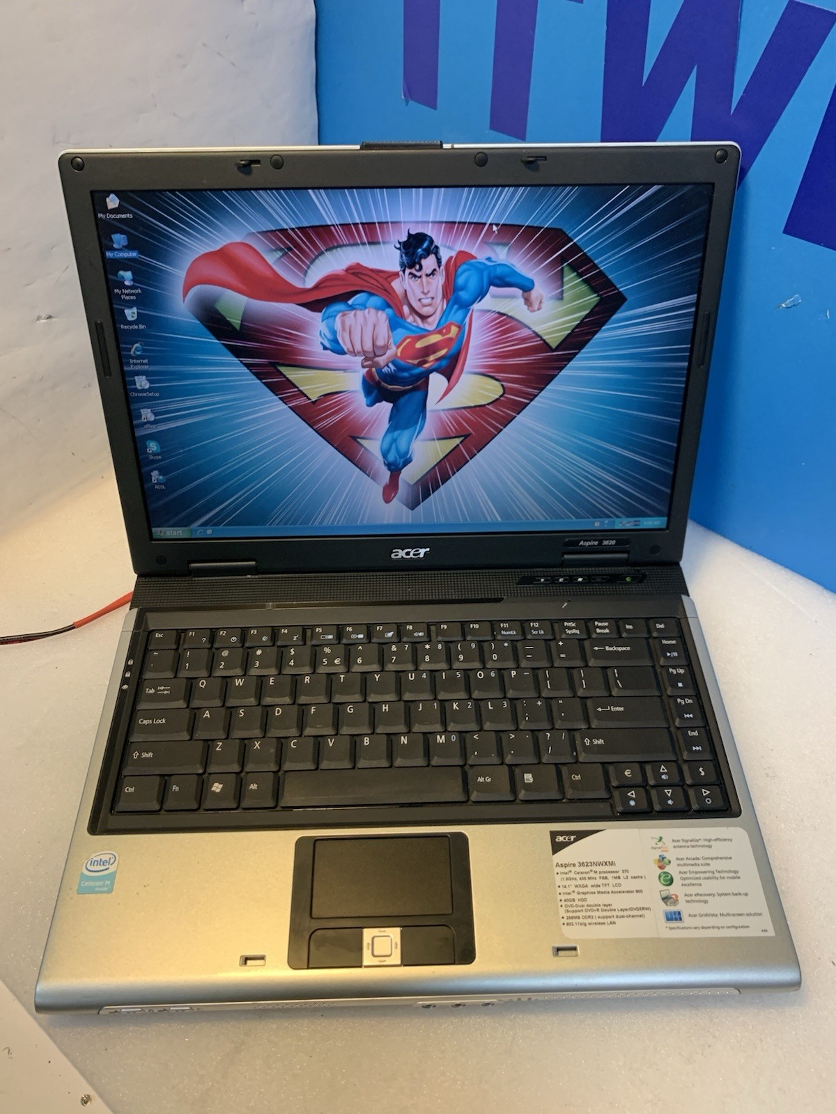 Acer Aspire 3623NWXMi Celeron 1.5GHZ 512MB 40GB laptop Windows XP pro SP3