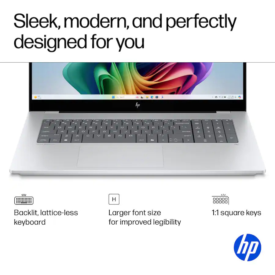 HP OmniBook X Copilot+ 17.3″ 2K Touch Laptop Intel Ultra 7 256 V, 16GB 512 SSD