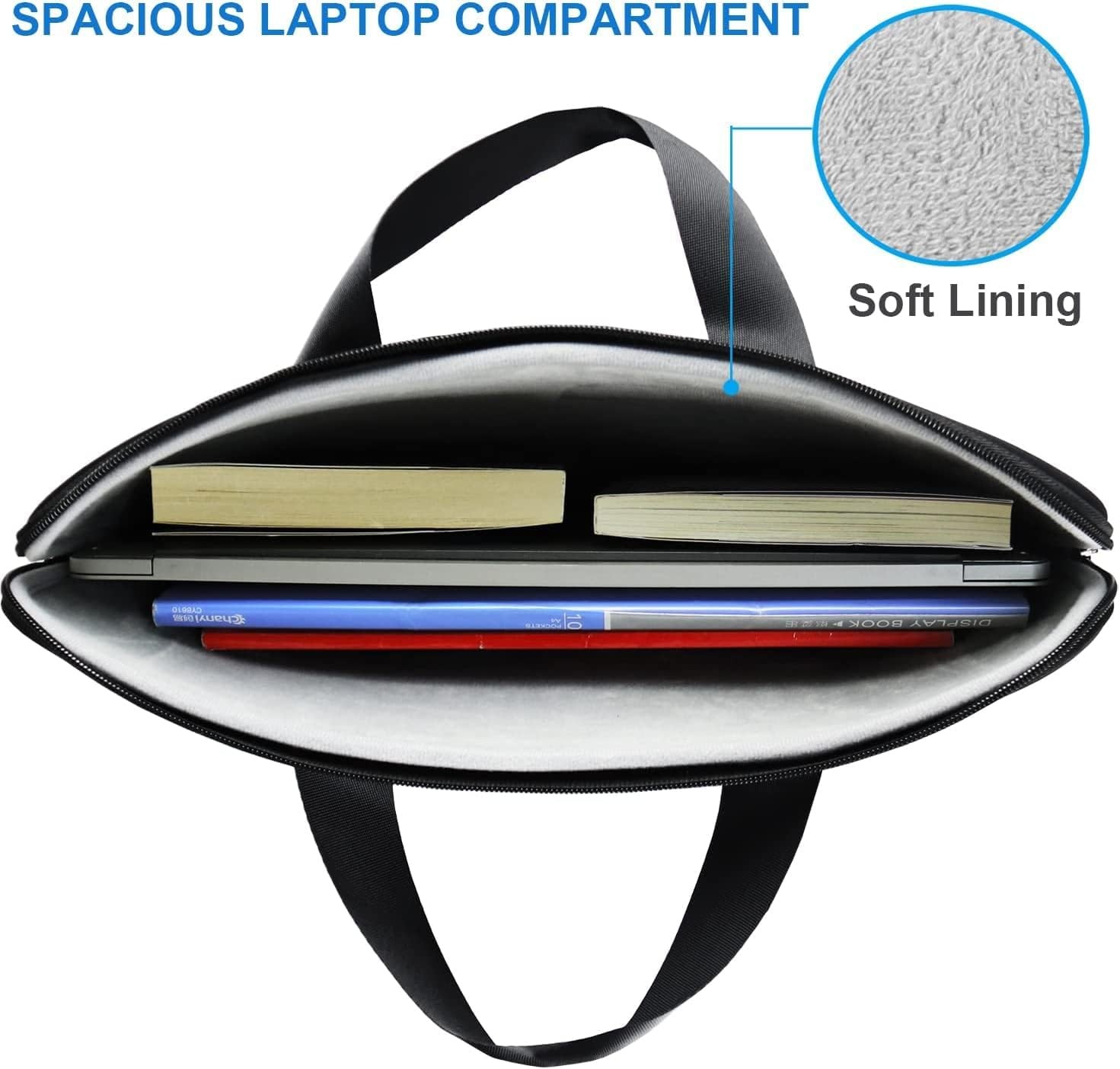 Laptop Sleeve Case 15.6 inch, Durable Travel Bag for 15″ 15.6″ HP Asus Acer Dell