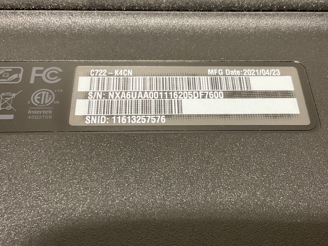 Acer Chromebook 311 C722 MT8183 4GB 32GB WiFiAC 11.6 NX.A6UAA.001 ✅❤️ READ