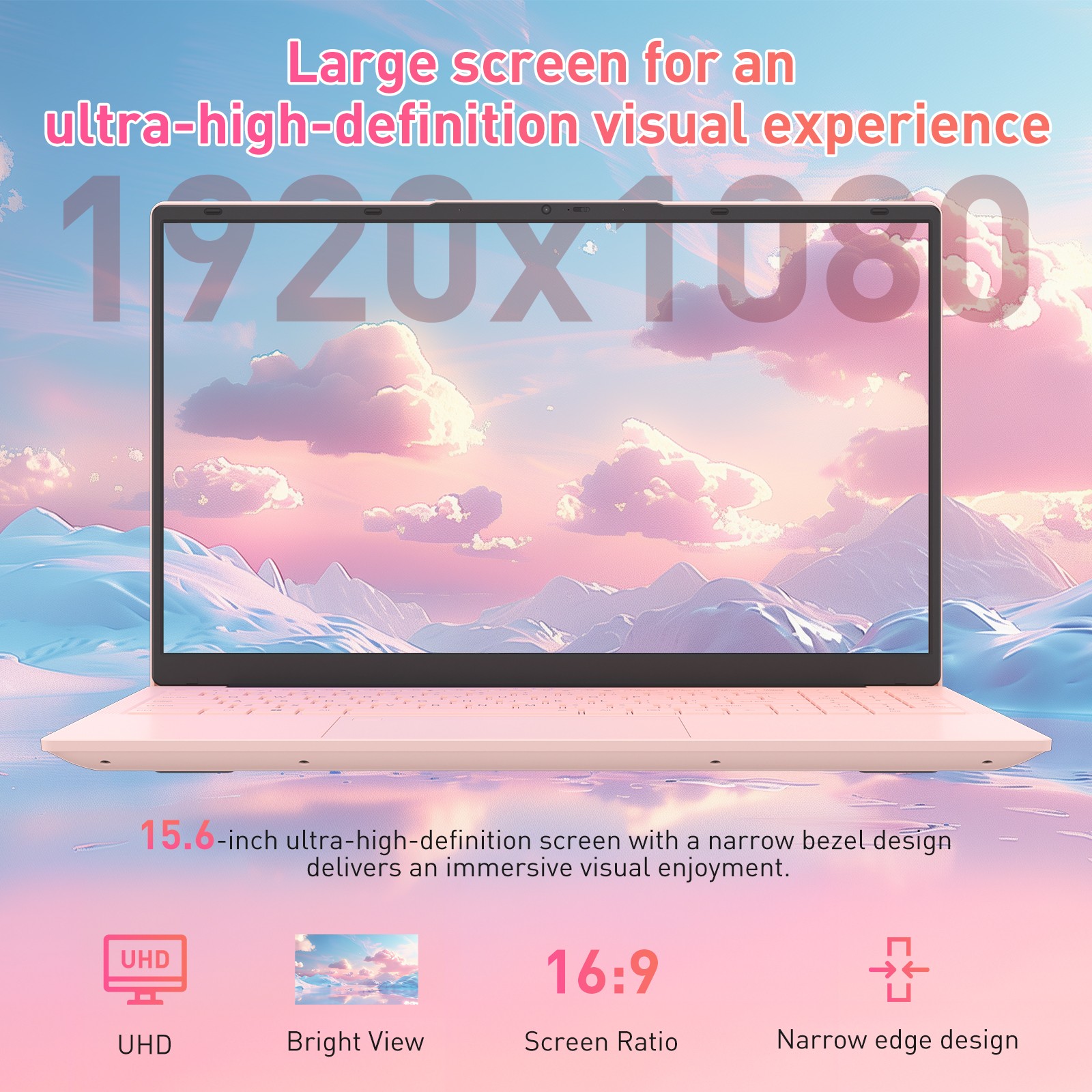 15.6″ IPS 1080P Laptop Athlon 3050E 32GB + 1TB SSD Full Function Type-C Notebook