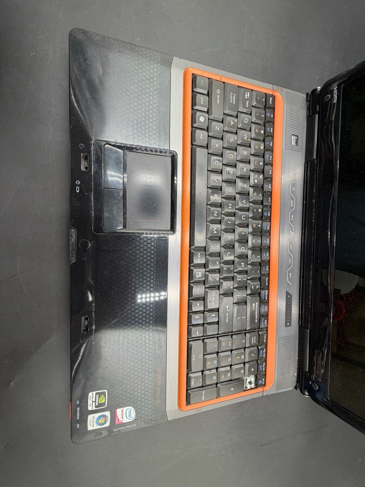 Black And Orange Gateway MS2252 Laptop Microsoft Intel