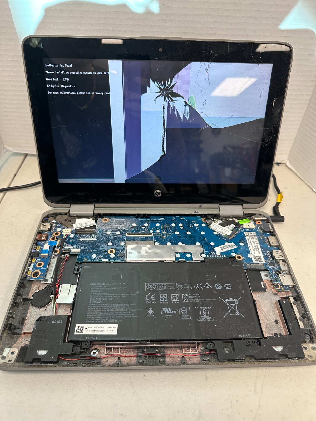 hp probook x360 11 g3 N4100 @ 1.1GHz, 4GB RAM, NO SSD/AC *FOR PARTS* #04