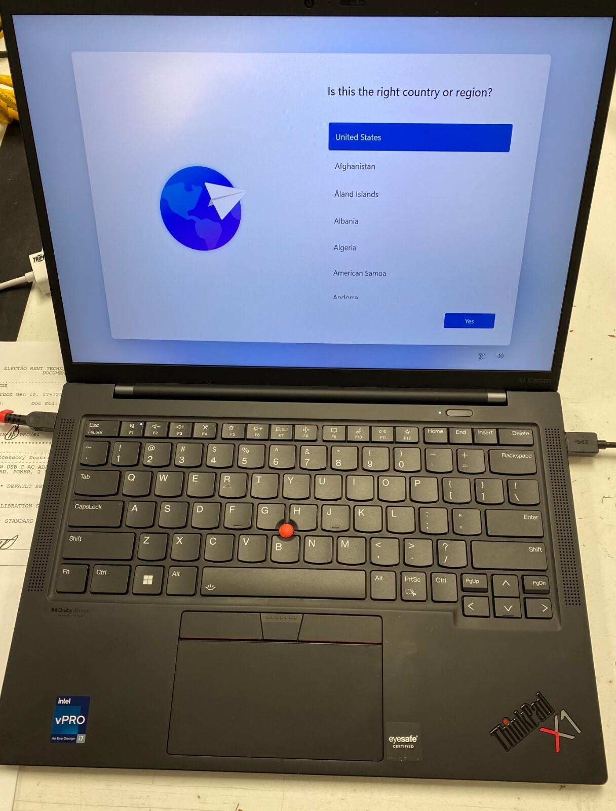 Lenovo ThinkPad X1 Carbon i7 16GB RAM 512GB SSD No OS Laptop