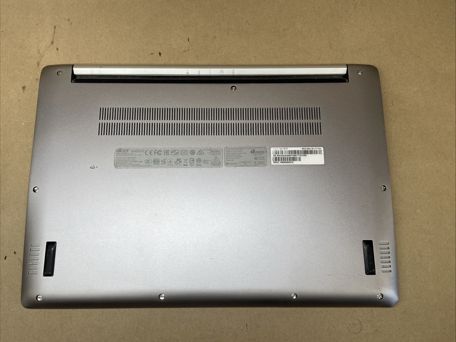 Acer Swift 3 SF314-52 Intel core i5-8250U@1.60 8GB RAM 256GB SSD W11P