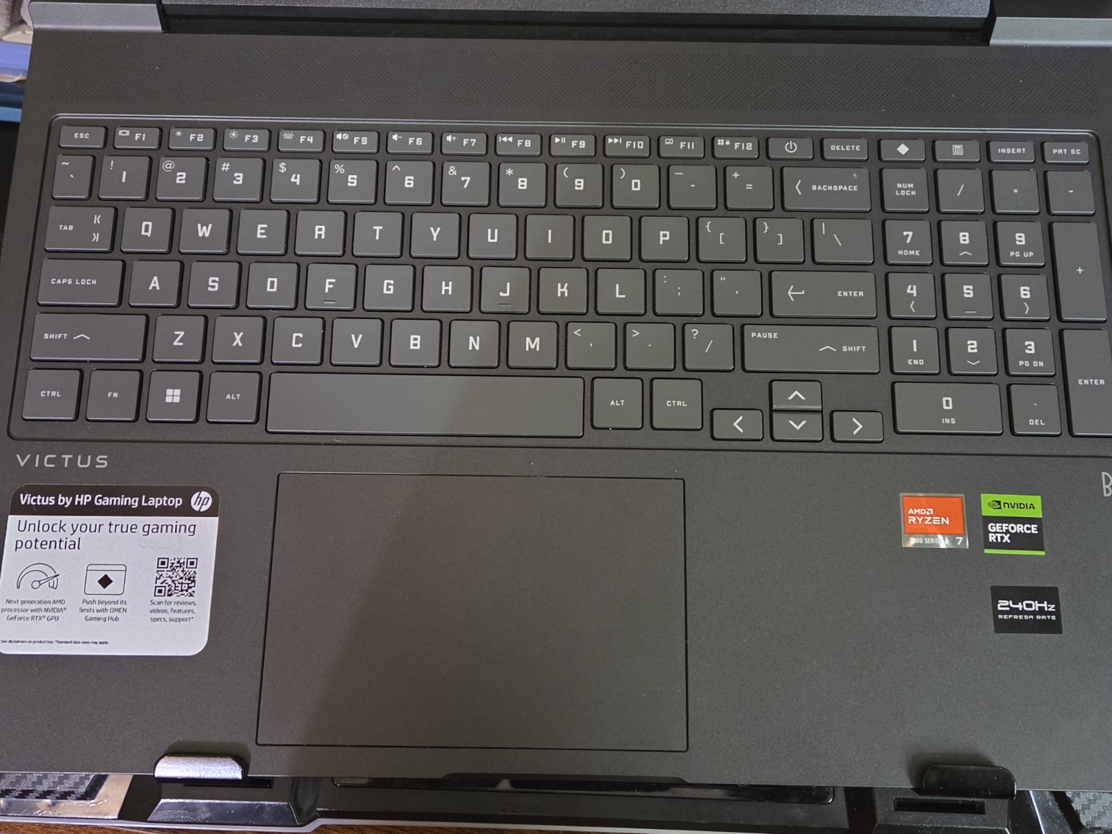 HP Victus Gaming Laptop AMD Ryzen 7 NVIDIA GeForce RTX 16.1″ 240Hz Black