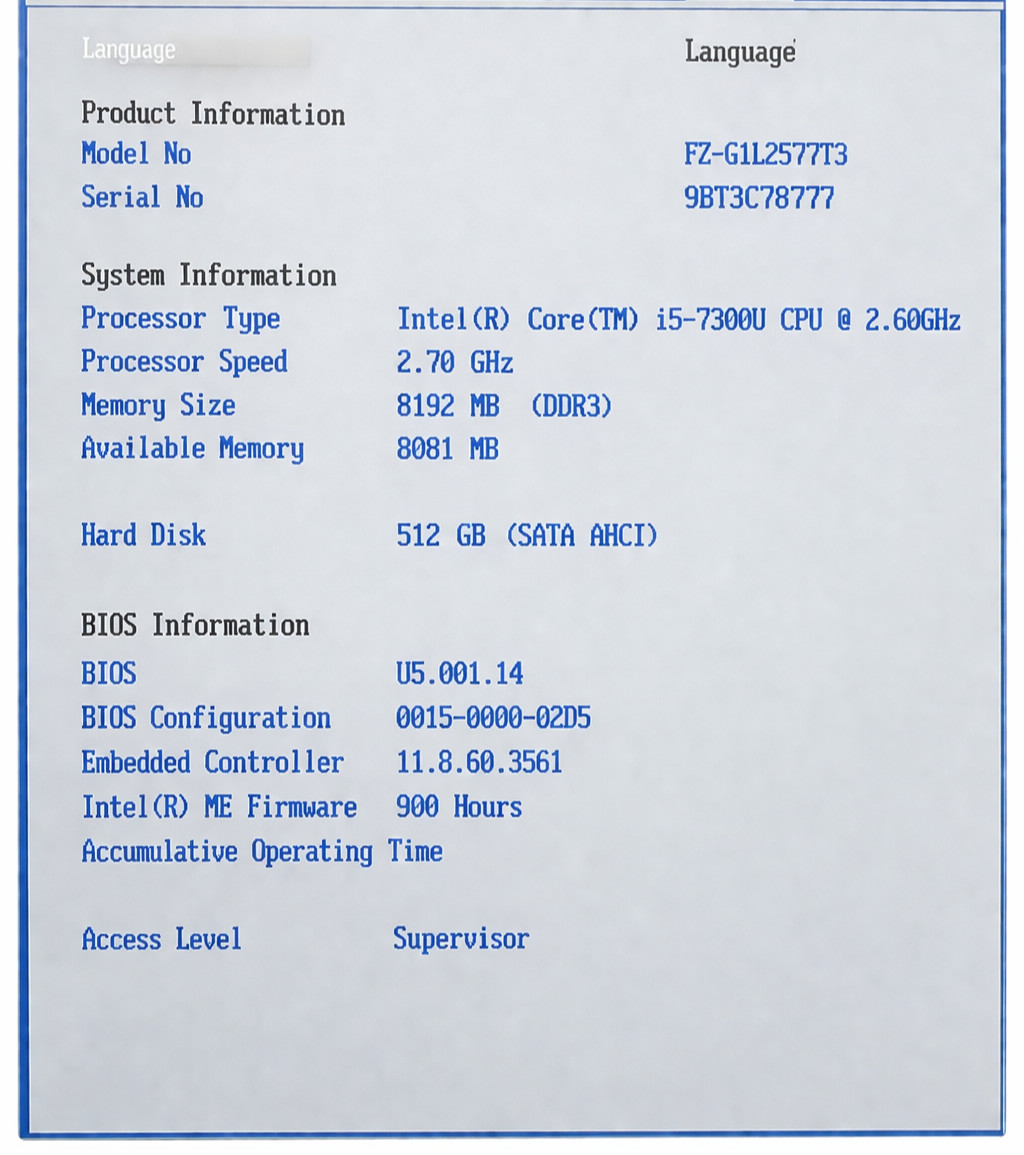 PANASONIC FZ-G1 MK5 10.1″ WUXGA i5-7300U 512GB SSD 8GB 4G LTE MICRO SD READER