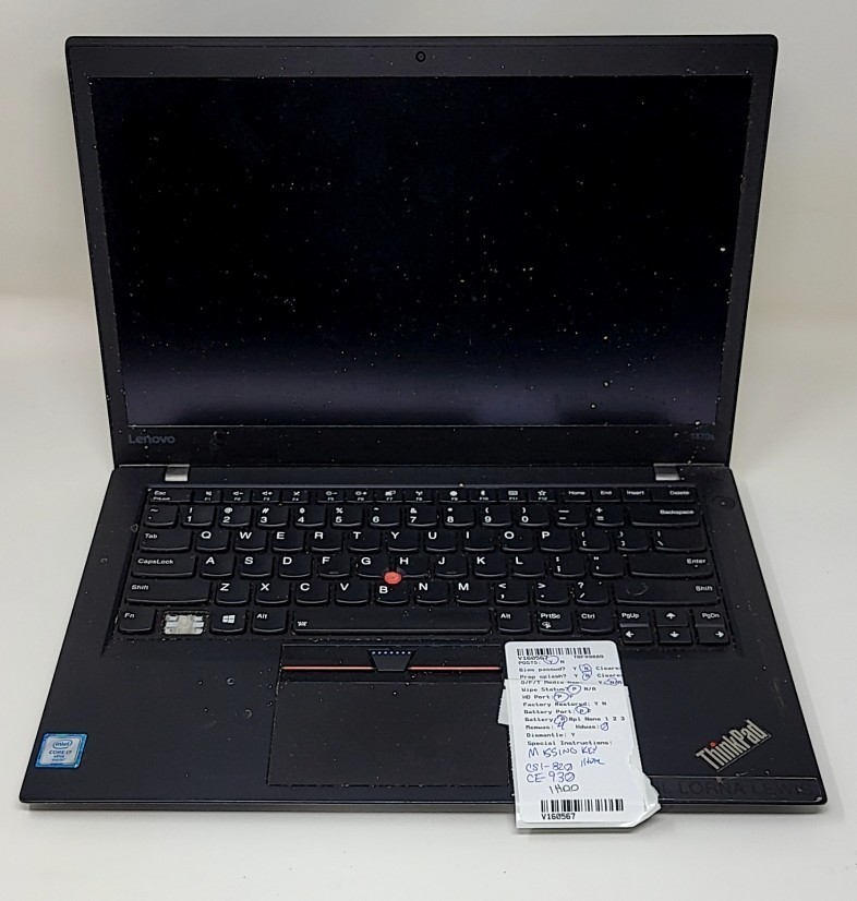 LENOVO 20JTS1PF01 ThinkPad T470s W10DG Laptop Intel I7-6600U 4GB 256GB SEE NOTES