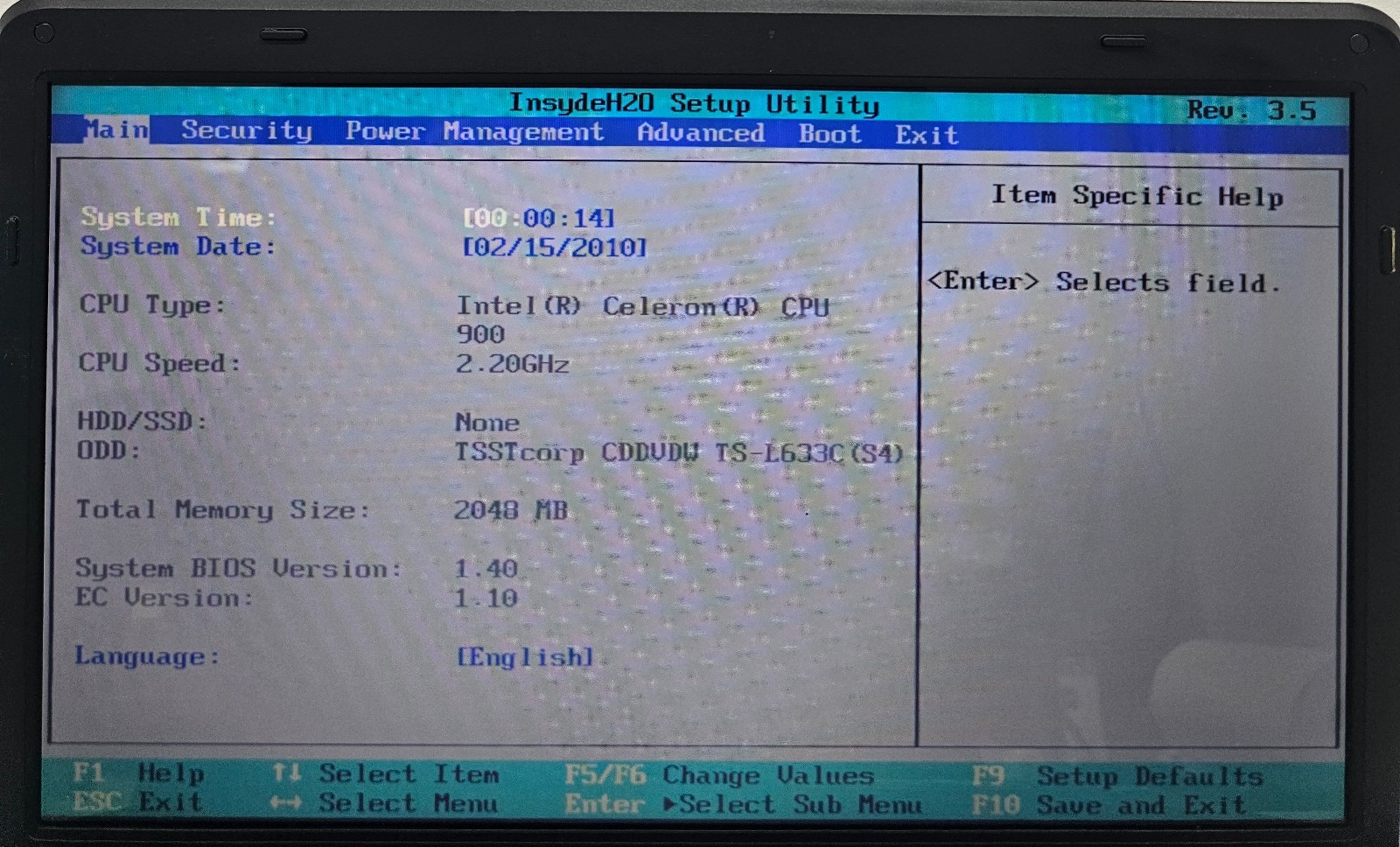 Toshiba Satellite C655-S5002 Laptop Intel Celeron 900 2GB Ram NO HD/OS (FL)