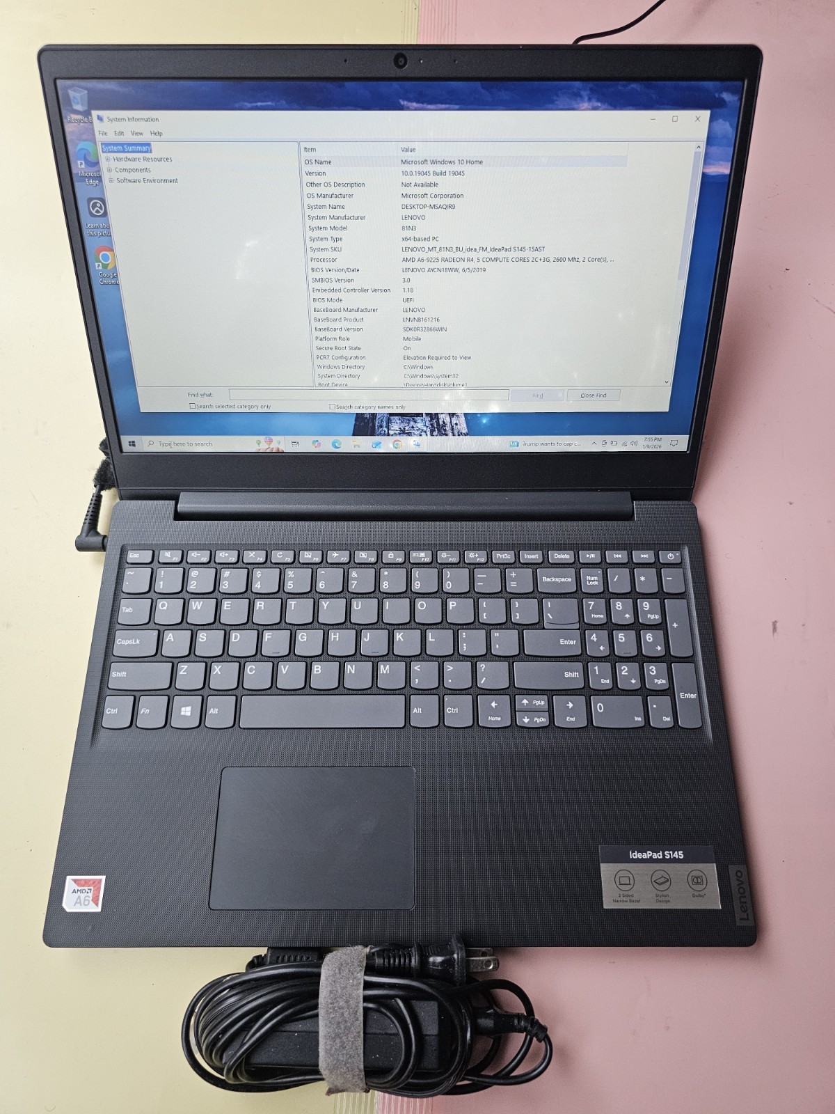 Lenovo IDEAPAD S145 AMD A6-9225 RADEON R4 500GB HDD 4GB RAM WEBCAM