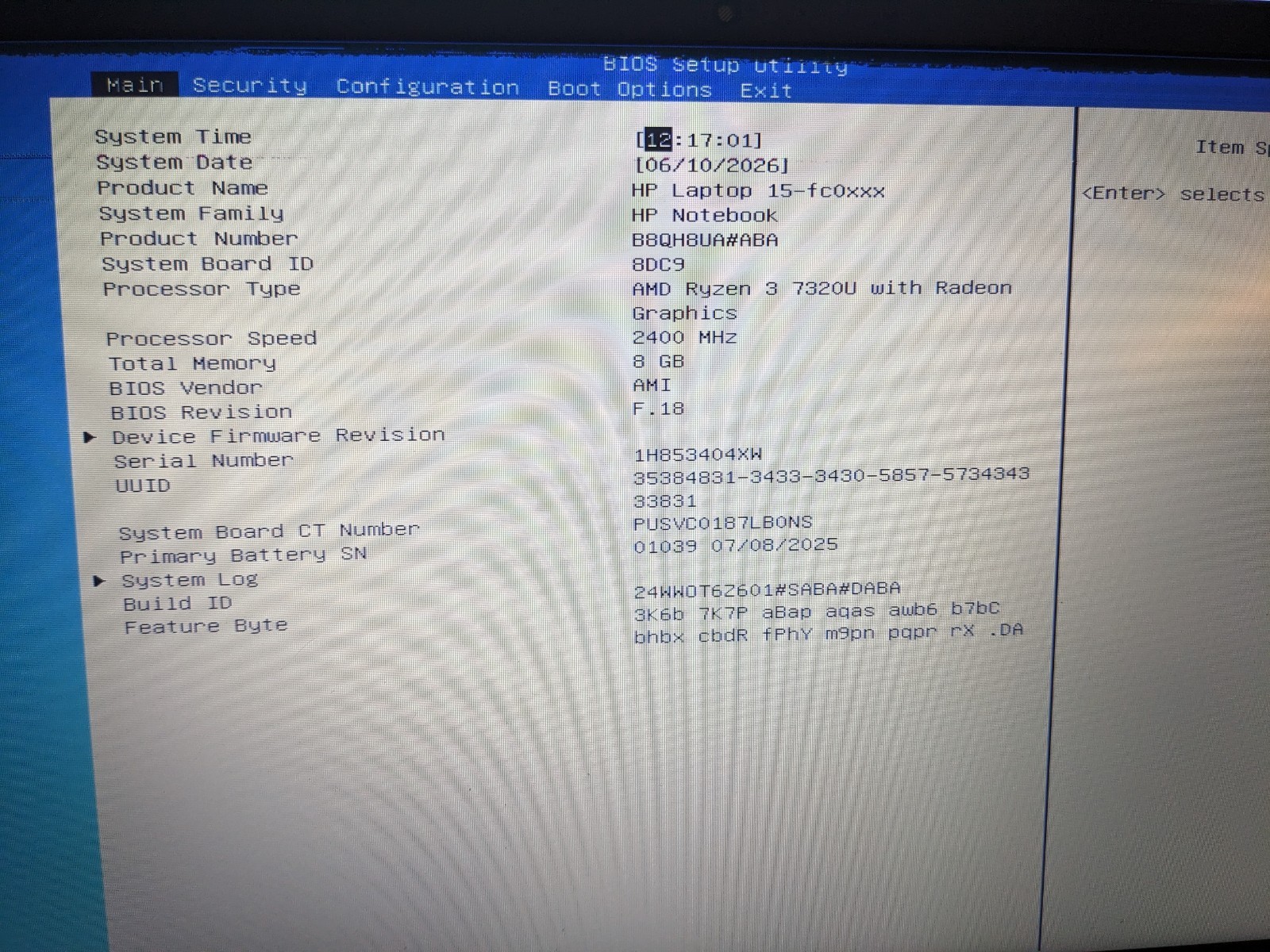 HP Laptop 15 FC0XXX 15 .6″ AMD RYZEN 3 7320 8GB DDR4 Cracked screen