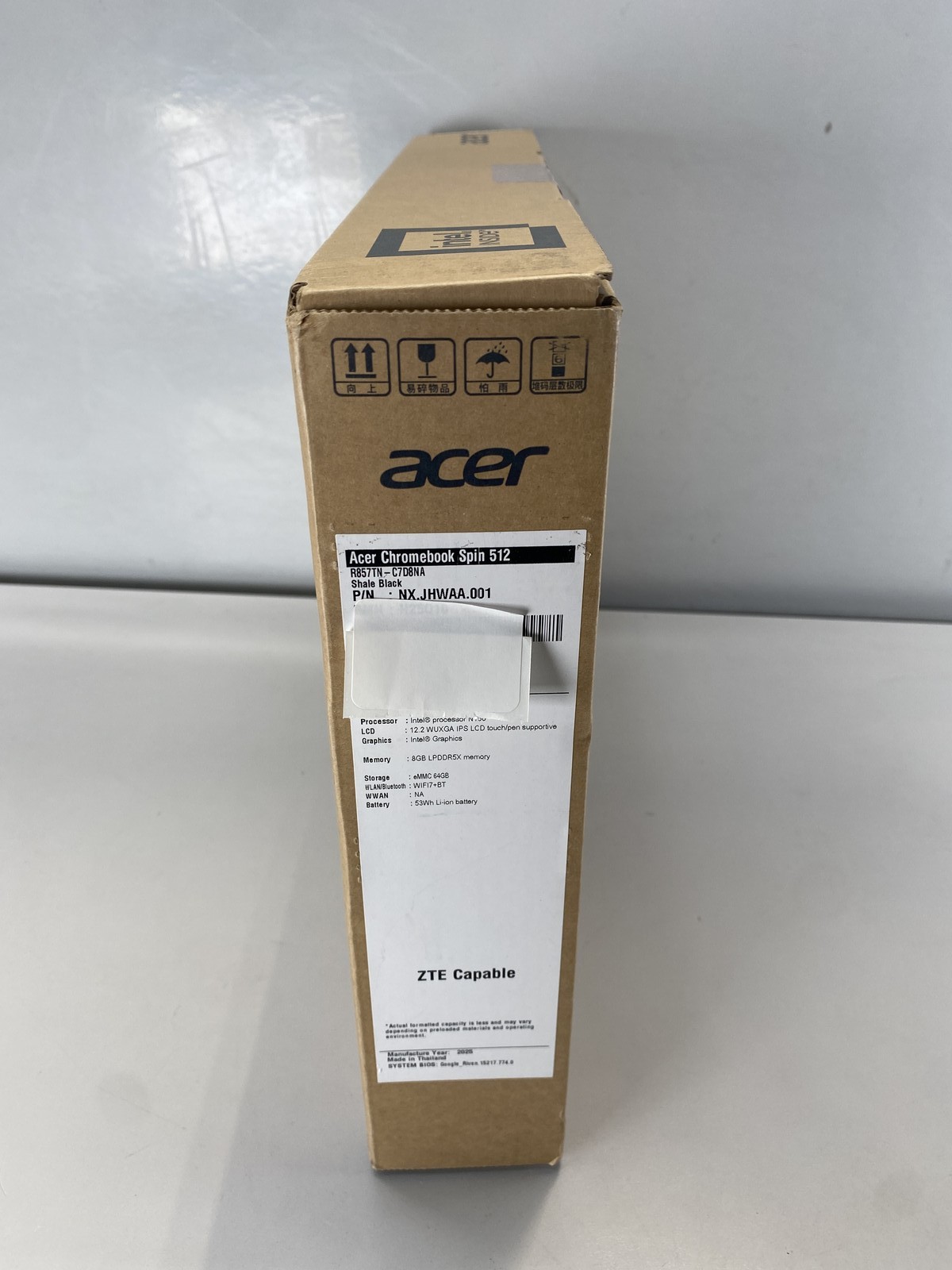 Acer Laptop Chromebook Spin 512 R857TN-C7D8NA 12.2″ Intel N150 64GB- Black