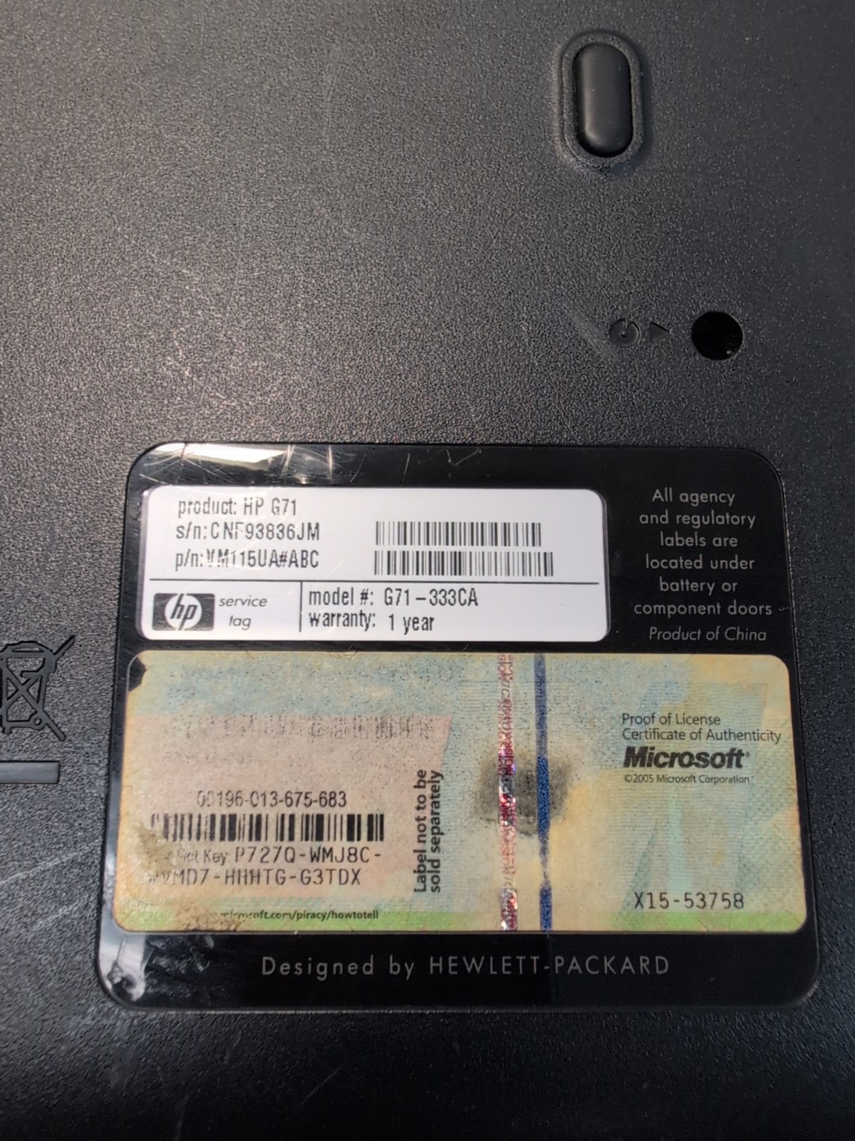 🔥 HP Laptop G71 17. 3″ Laptop T4300 2.10GHz/4GB RAM/250GB HDD/WINXP –