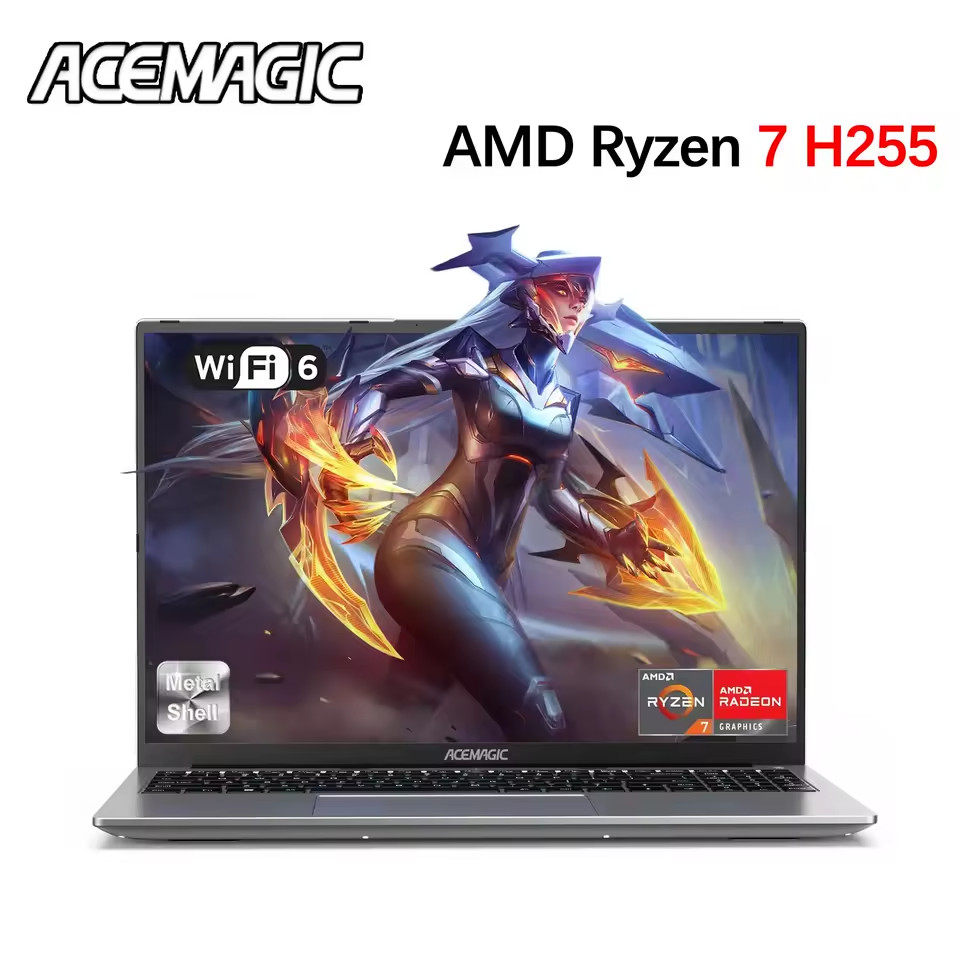 Laptop 16” FHD Gaming Laptop AMD Ryzen 7 H255 16GB RAM 512GB SSD Windows 11 Pro
