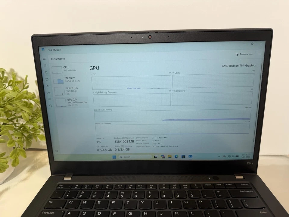 Lenovo ThinkPad T14s Gen 2a Ryzen 5 Pro 5650U 8GB/512GB SSD Windows 11 Pro