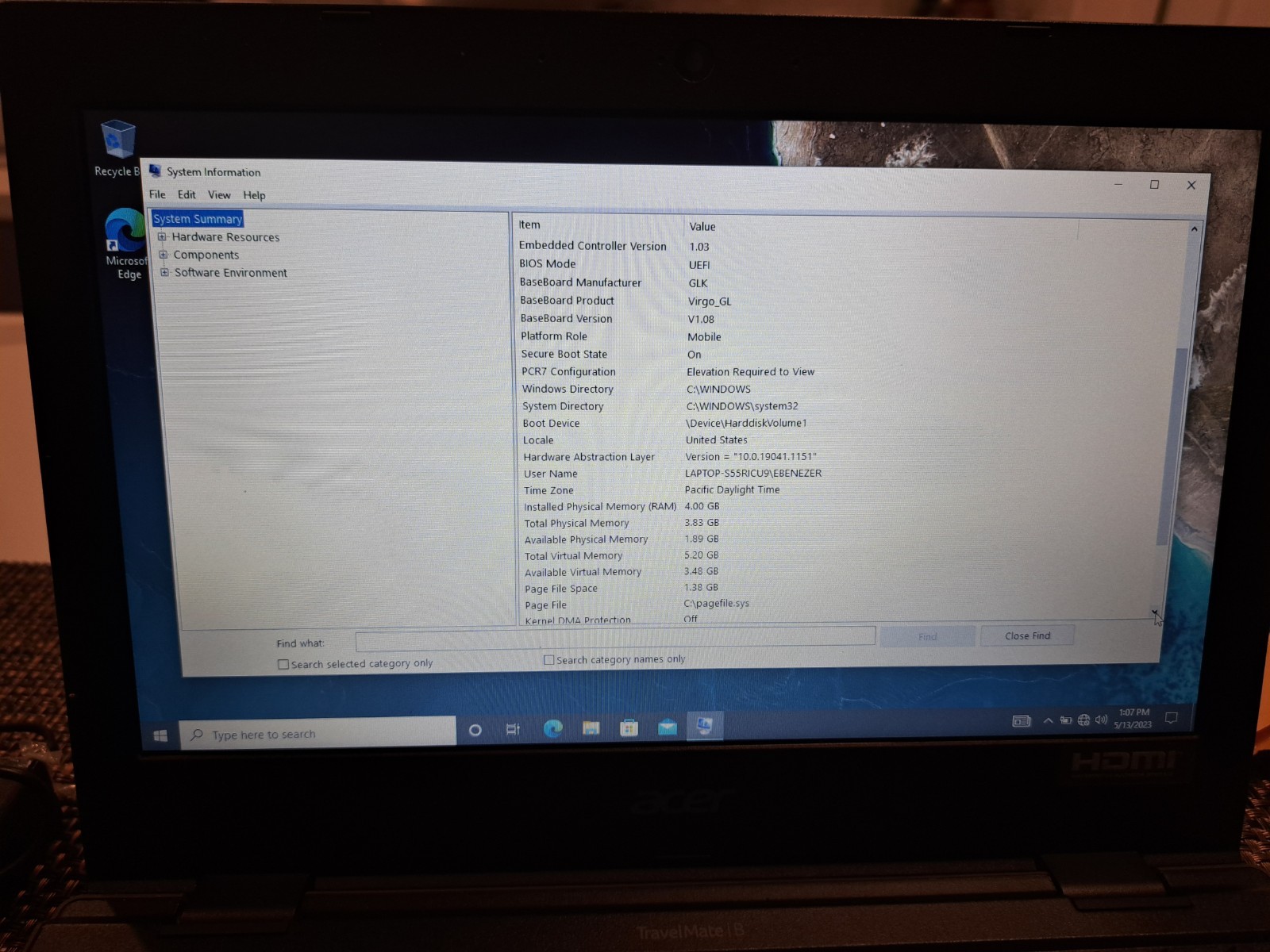 ACER TRAVELMATE B118-M INTEL CELERON N4000@1.1GHZ 4GB 64GB SSD W10 PRO. NO ADAPT