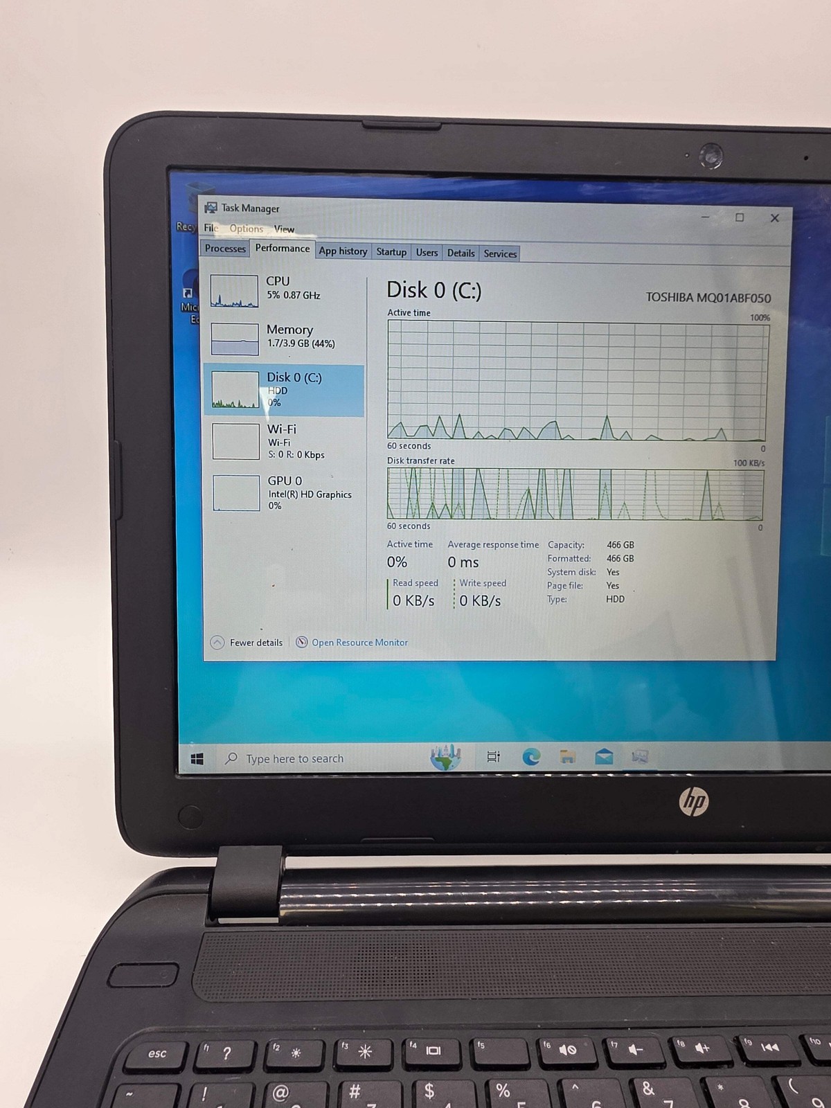 HP 15-1223wm Intel Celeron CPU N3050 4GB RAM 500GB 15-inch Laptop Used