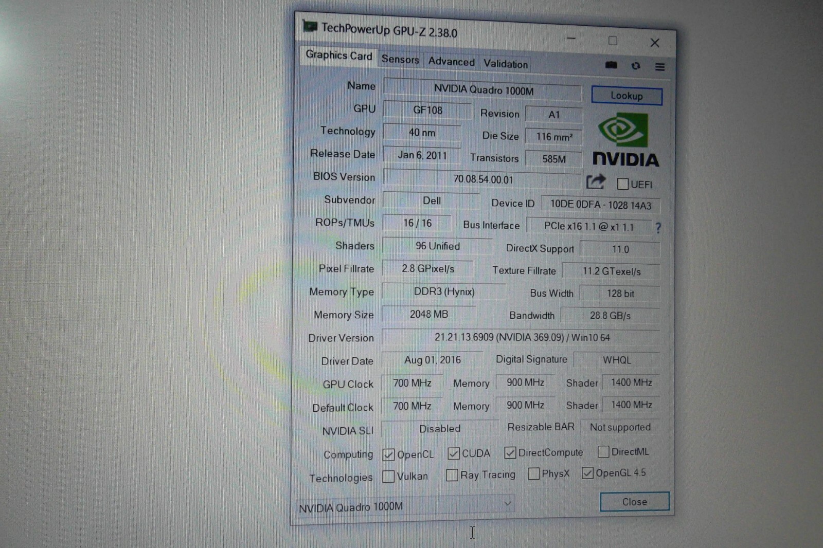 Dell Precision M4600 Intel Core i7-2640M 2.80GHz 8GB Wi-Fi 500GB DVDRW 1080p HD