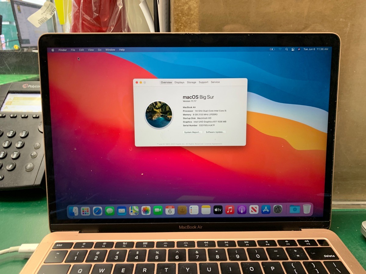 APPLE MACBOOK AIR 13″, 2018, I5, 8GB, 128GB, BIG SUR (E10031067)
