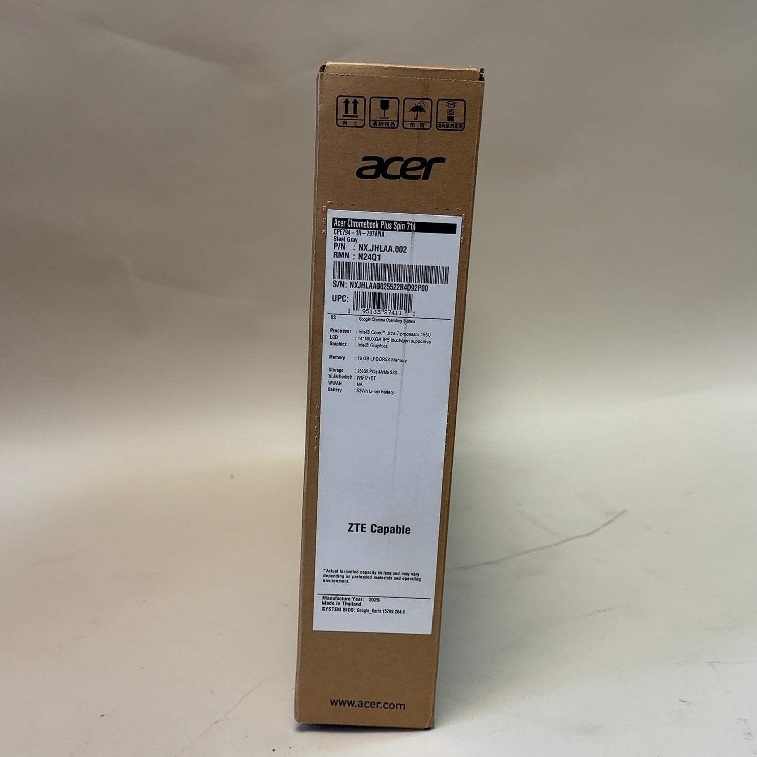 New AcerChromebook Plus Spin 714 14″ Core Ultra 7 155U 1.5GHz 16GB RAM 256GB SSD