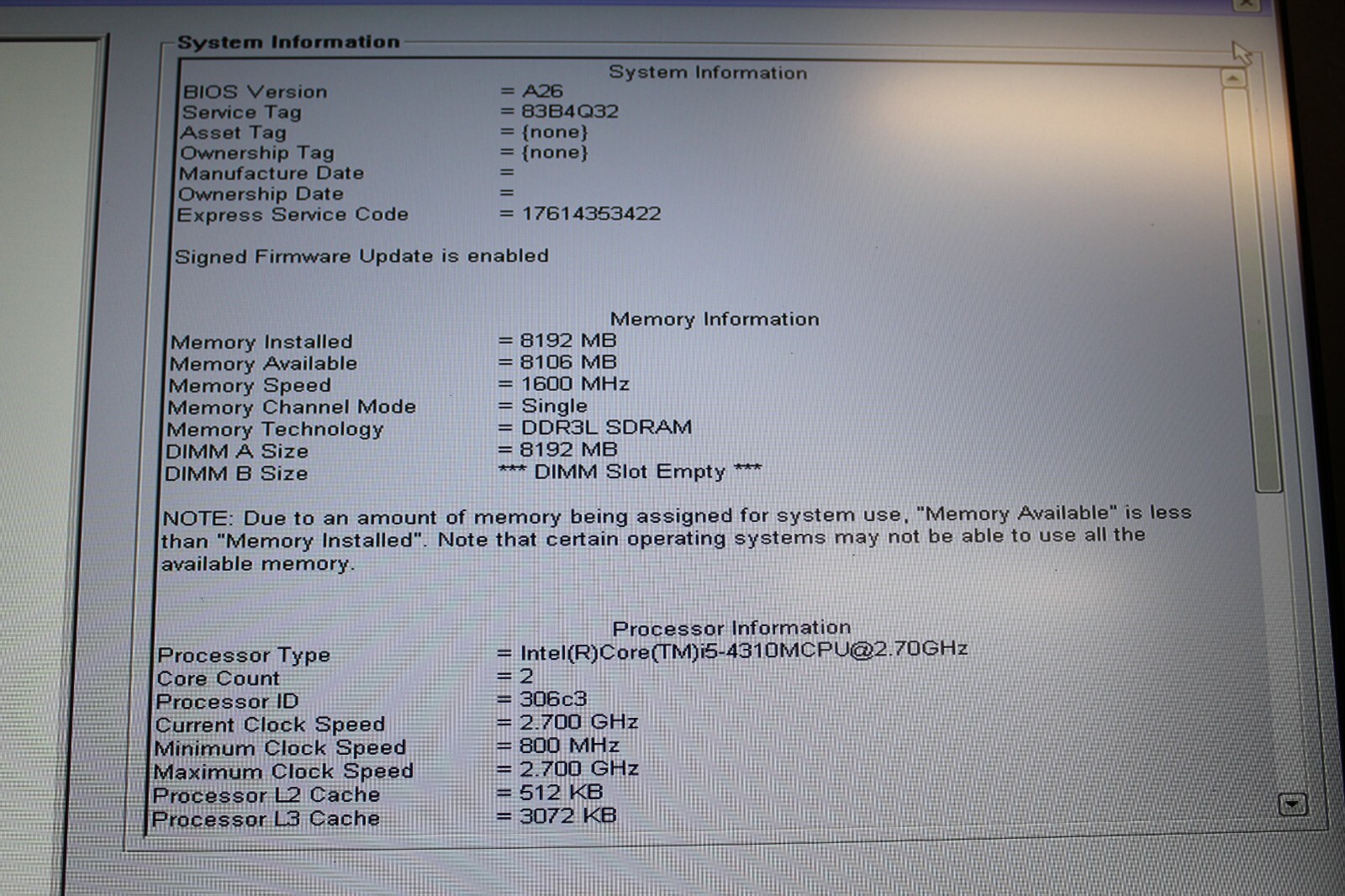 Dell Latitude E6540 15.6 inch (250GB, Intel Core i5 4th Gen.,2.70GHz, 8GB) WIN10