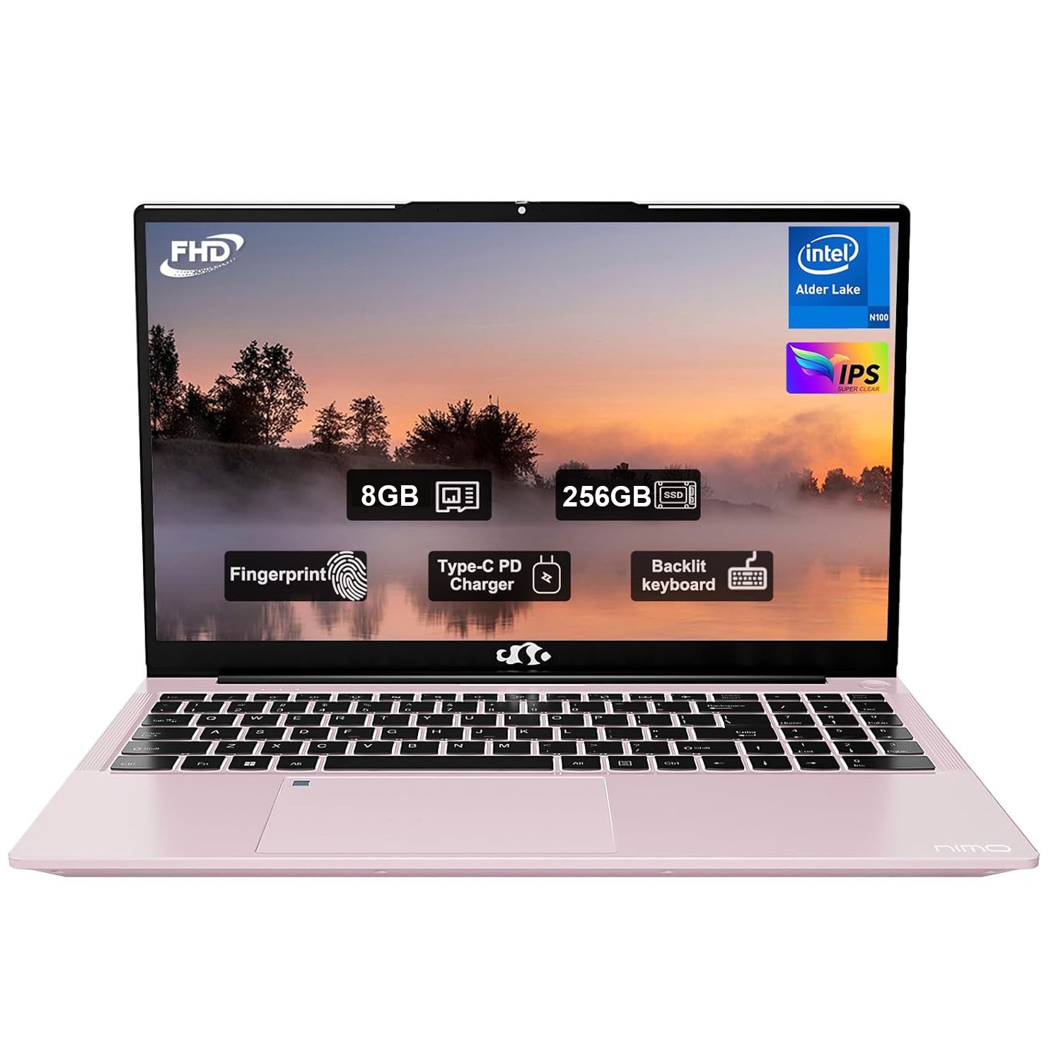 15.6 FHD Laptop 8GB RAM 256GB SSD Intel Pentium Quad-Core N100 3.4GHz Win 11
