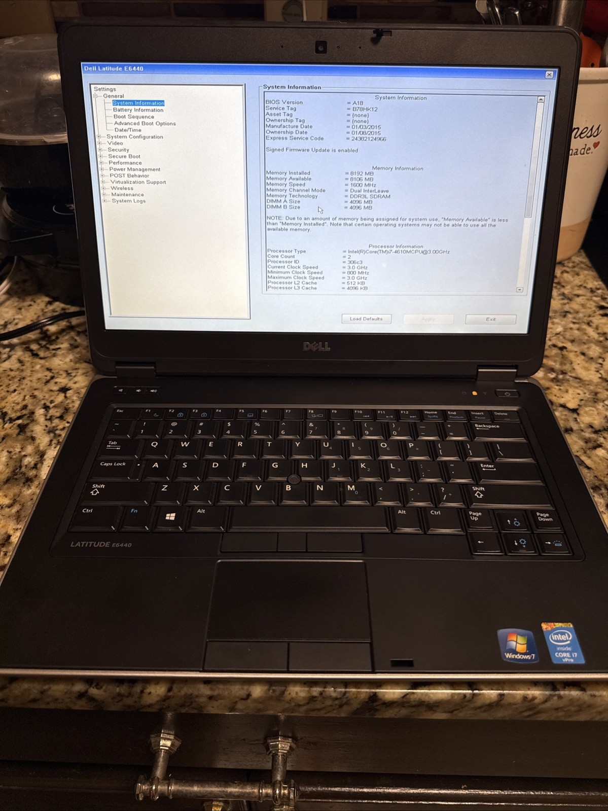 Dell Latitude E6440 i7-4610M 8GB RAM 500GB Win 11 pro Charger Included