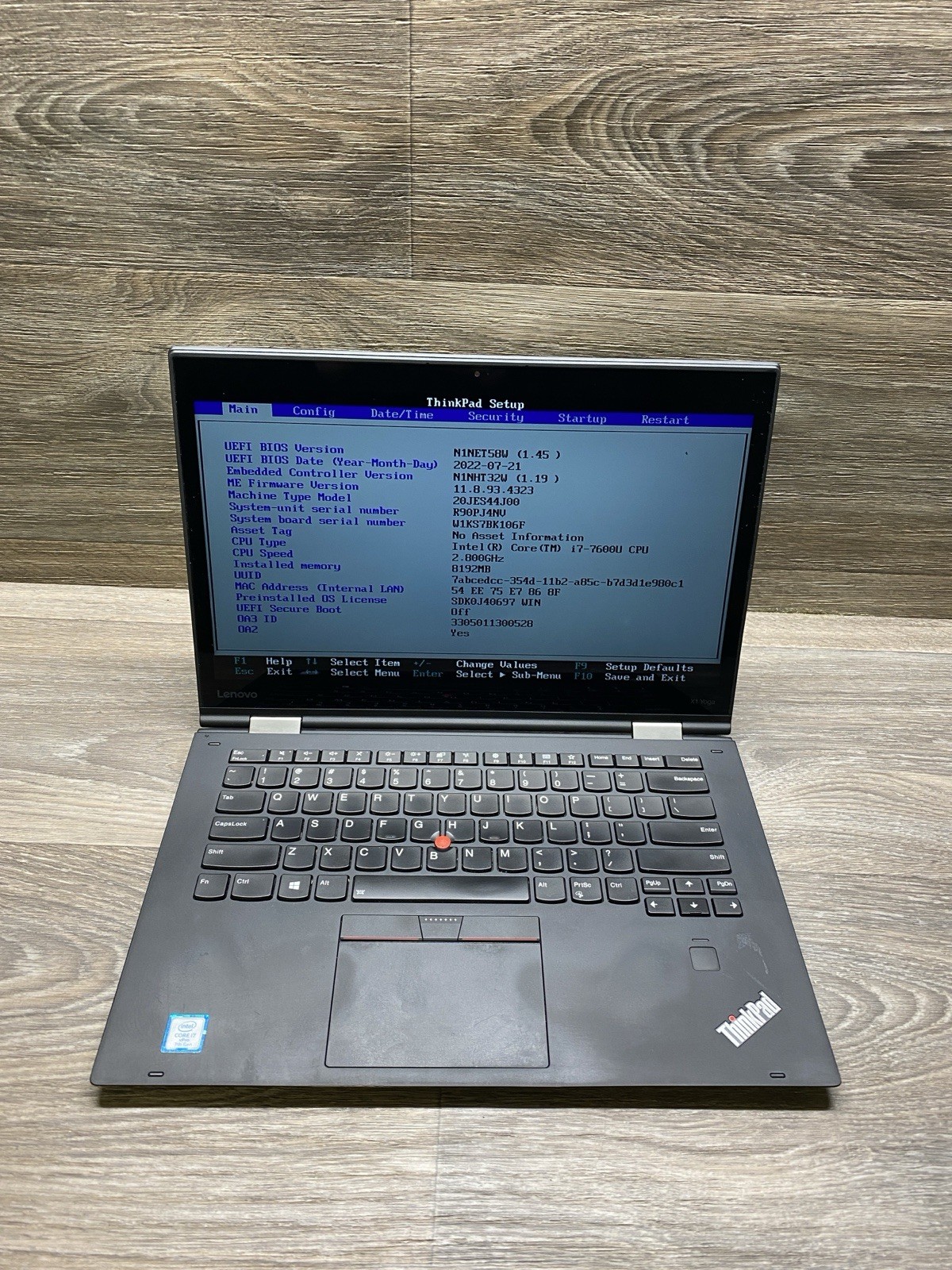 LENOVO ThinkPad X1 Yoga Gen 2 2-in-1 14″ QHD Touch I7-7600U 256GB 8GB laptop