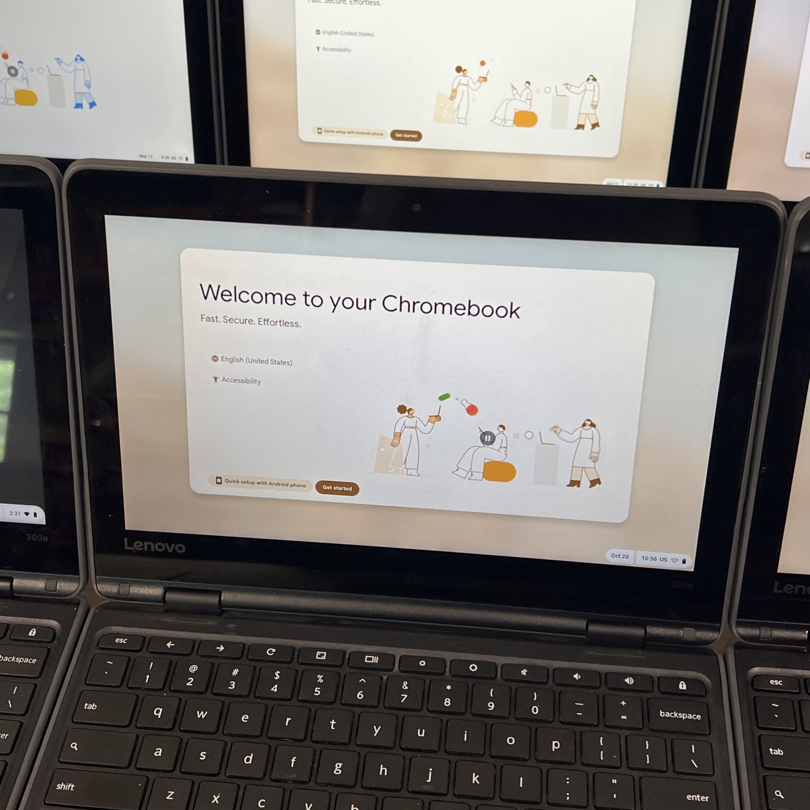 Lot of 6 Lenovo Chromebook 300e/N23 2 in 1 Touch (MT8173/MT8173C 4GB RAM – 32GB)