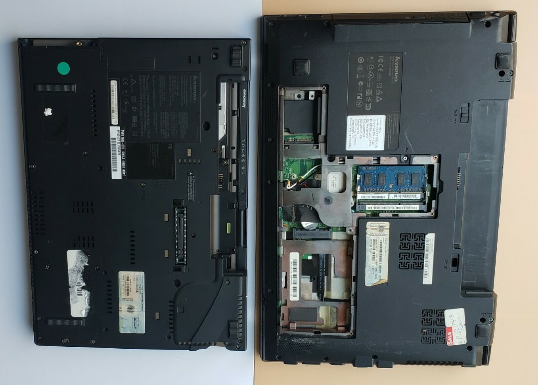 Lot 2 Lenovo Thinkpad B560/T61 3GB RAM 0GB HDD REPAIR or PARTS