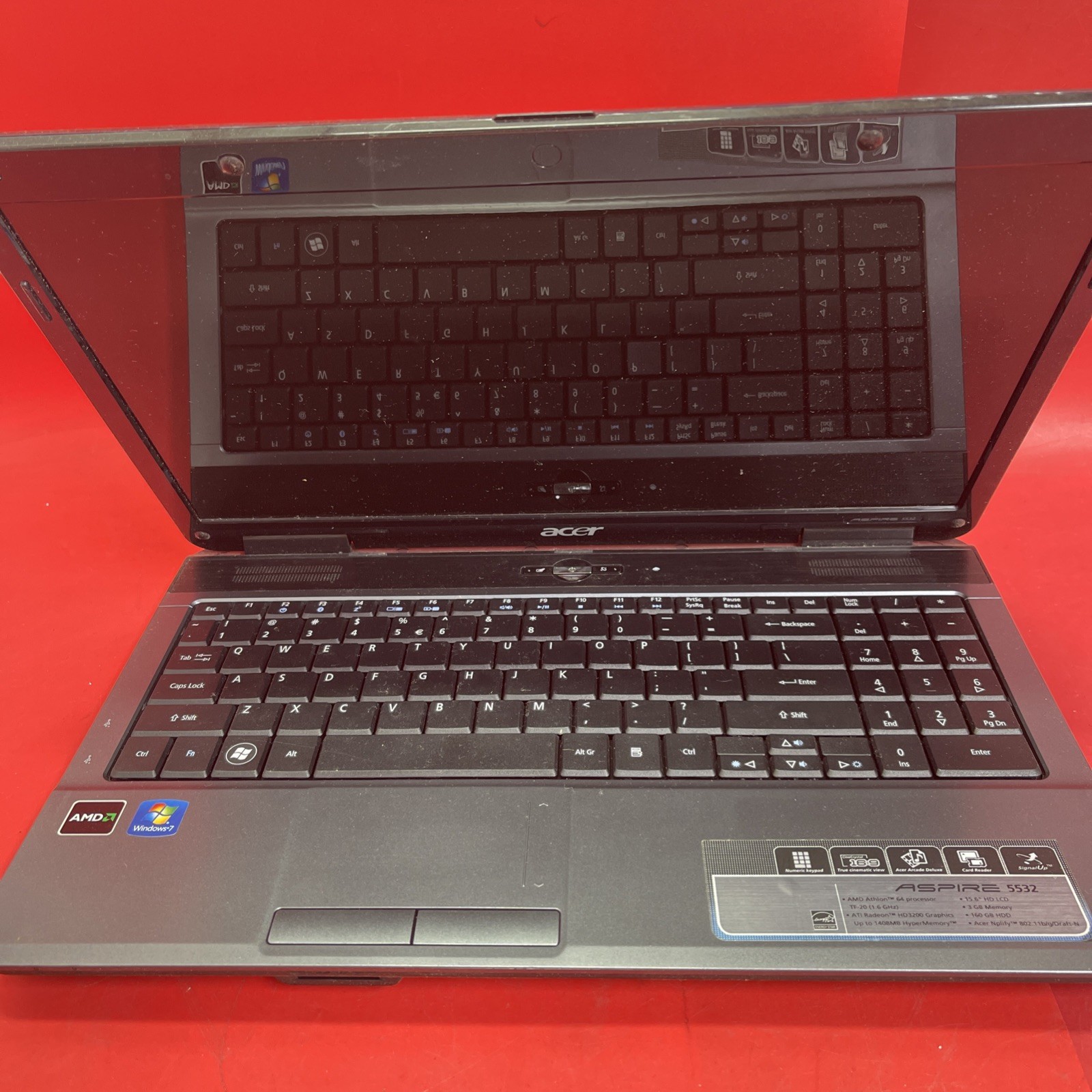 Acer Aspire 5532 Series KAWG0 Laptop Black USB 15.6″ HD LCD Display – For Parts