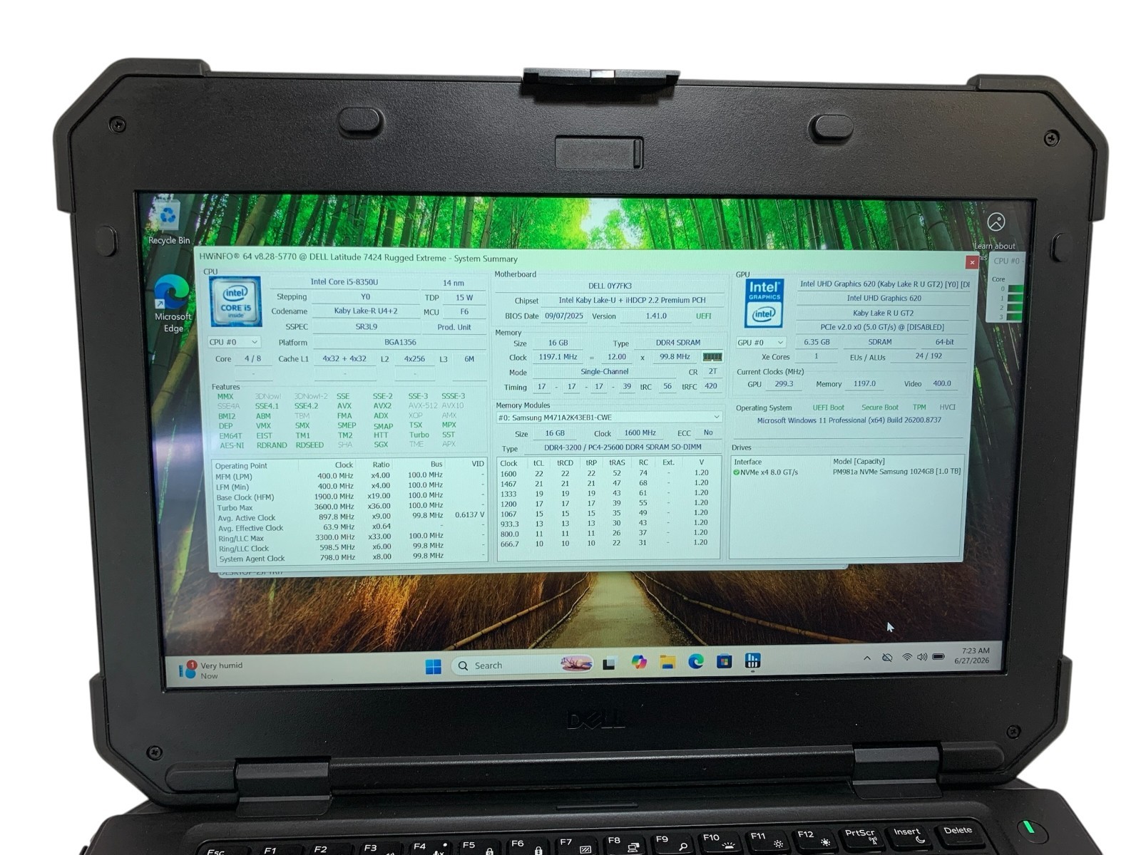 Dell Latitude 7424 Rugged Extreme – Core i5-8350U 16GB RAM 1TB NVMe Win11 Pro