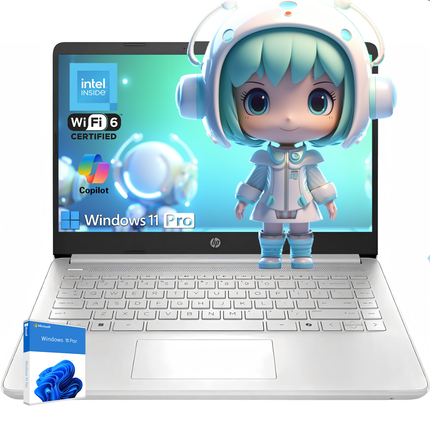 HP Student Business 14 in Laptop, Intel N150,UpTo 16GB RAM,384GB Storage+W11pro