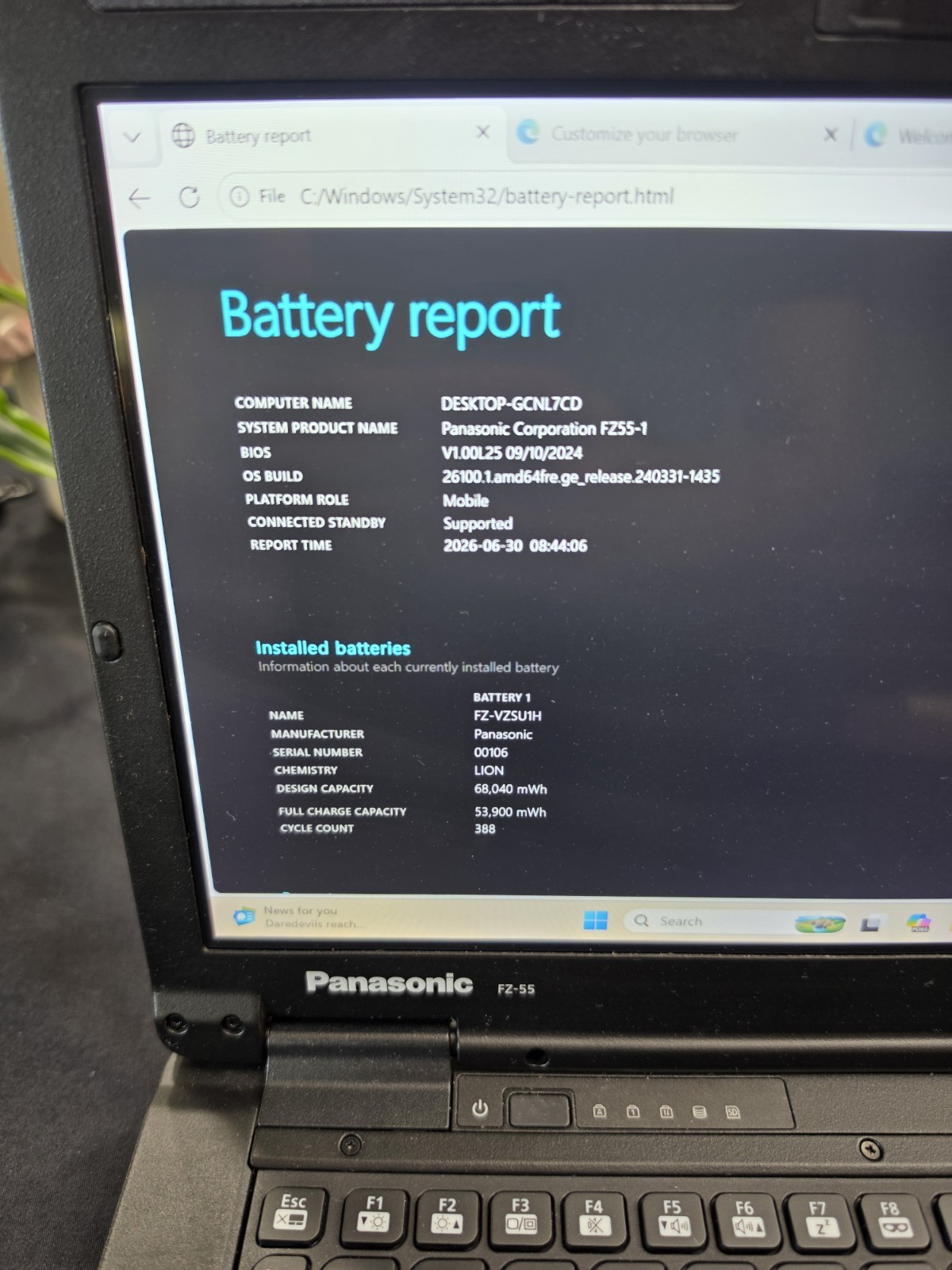 ​Panasonic FZ-55 i7 32GB 1TB AMD WX4150 4GB 4G LTE Backlit Keyboard
