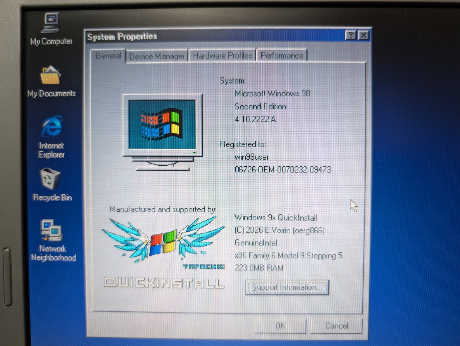 15″ HP Compaq NX9020 | Intel Celeron 256MB RAM 20GB HDD | Windows 98SE