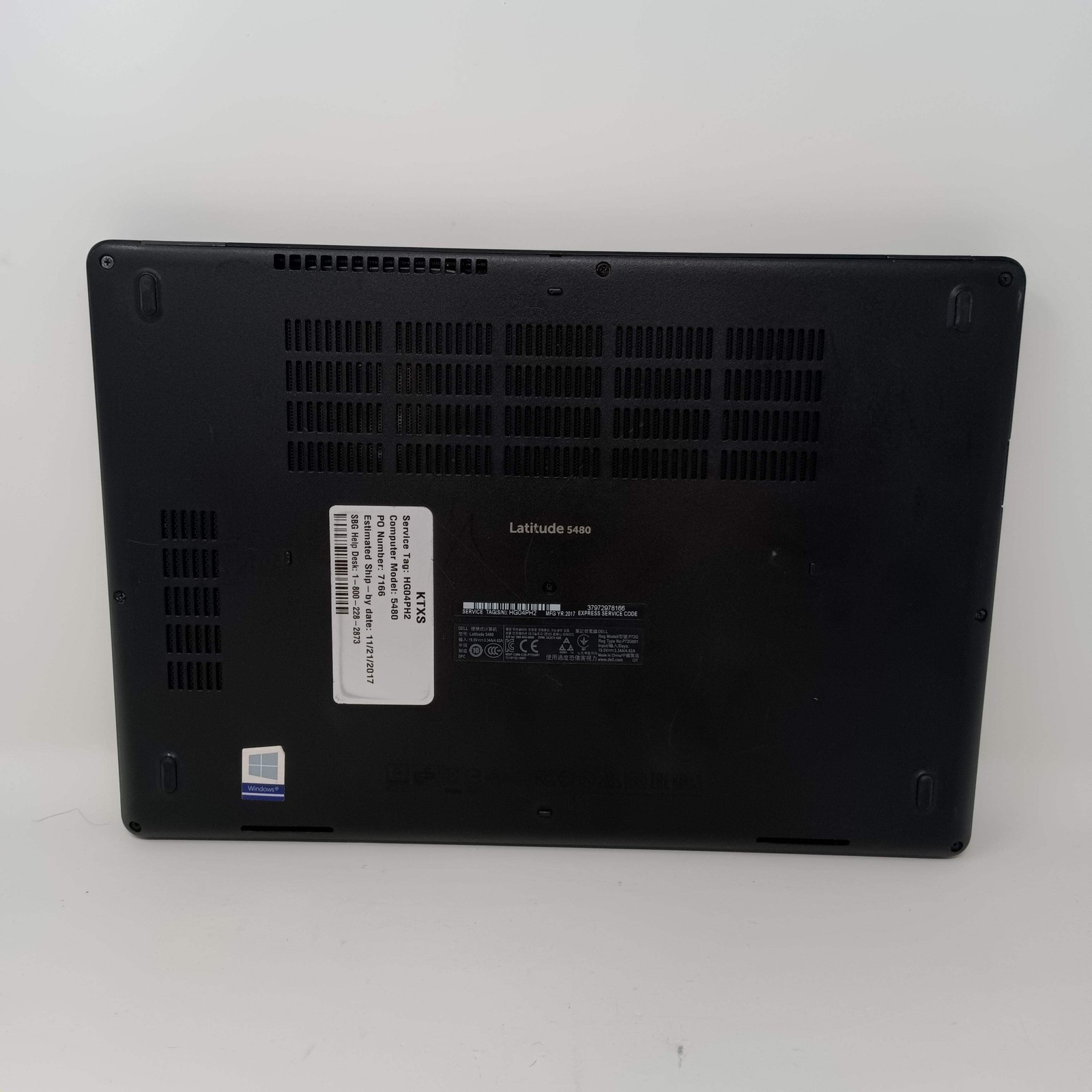 Broken Dell Latitude 5480 3000 14″ i5-7440HQ 4GB RAM 60GB SSD/ Missing Key
