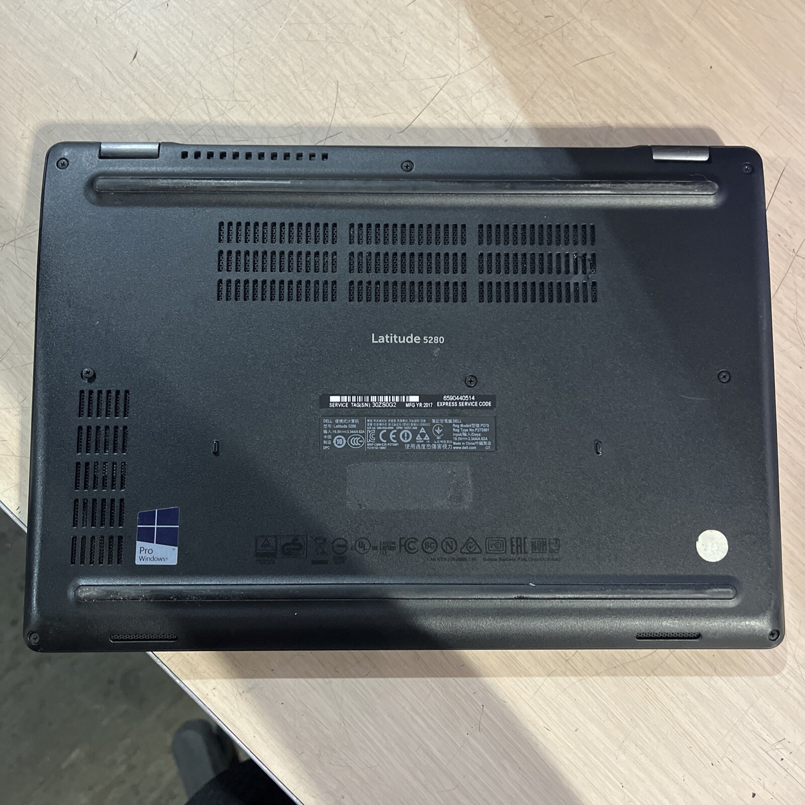 DELL LATITUDE 5280 INTEL CORE I3-7100U 2.40GHZ 8GB RAM NO HD
