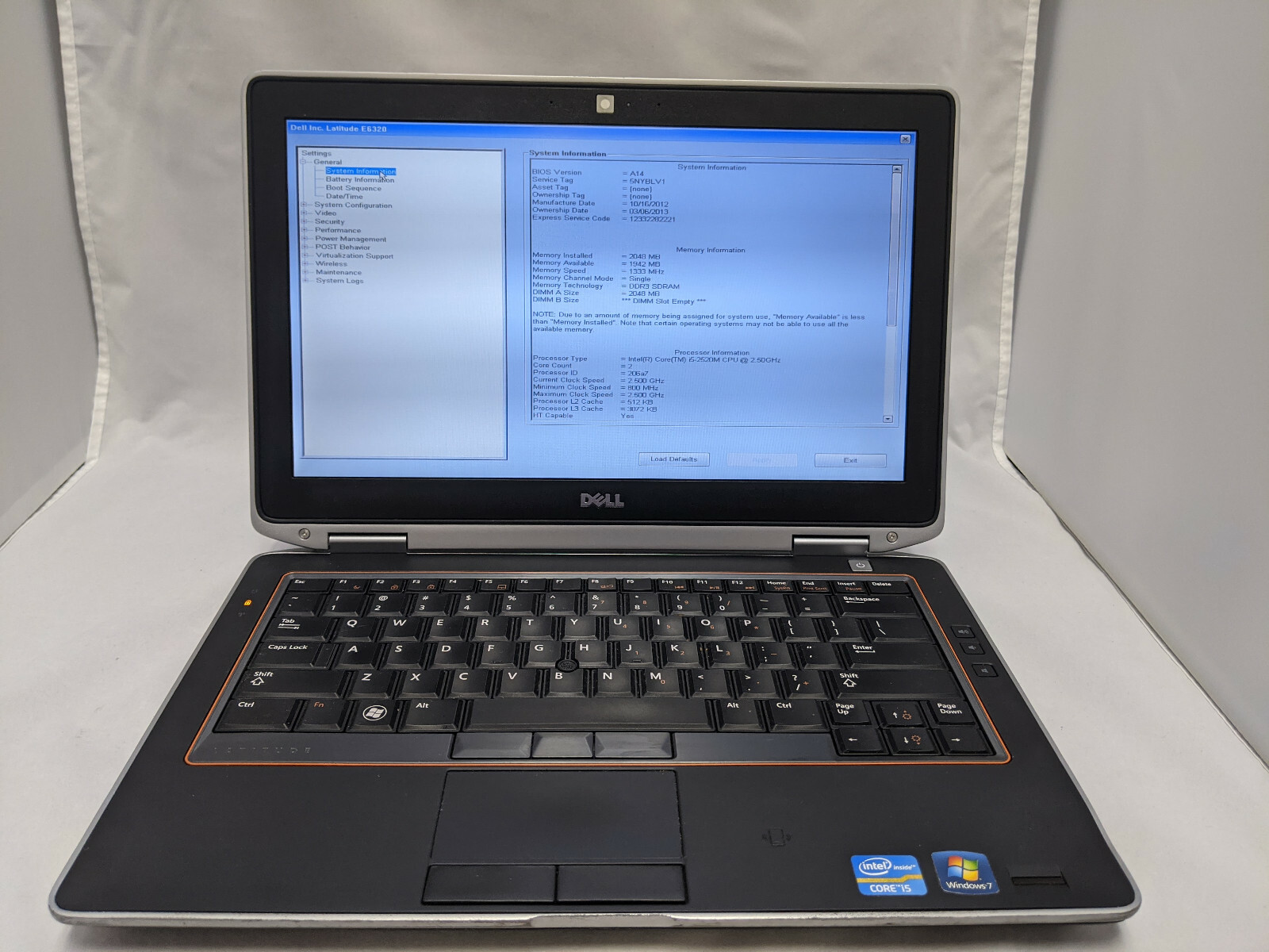Dell Latitude E6320 Laptop i5-2520M CPU @ 2.50GHz 4GB RAM 250GB HDD Win10 Home