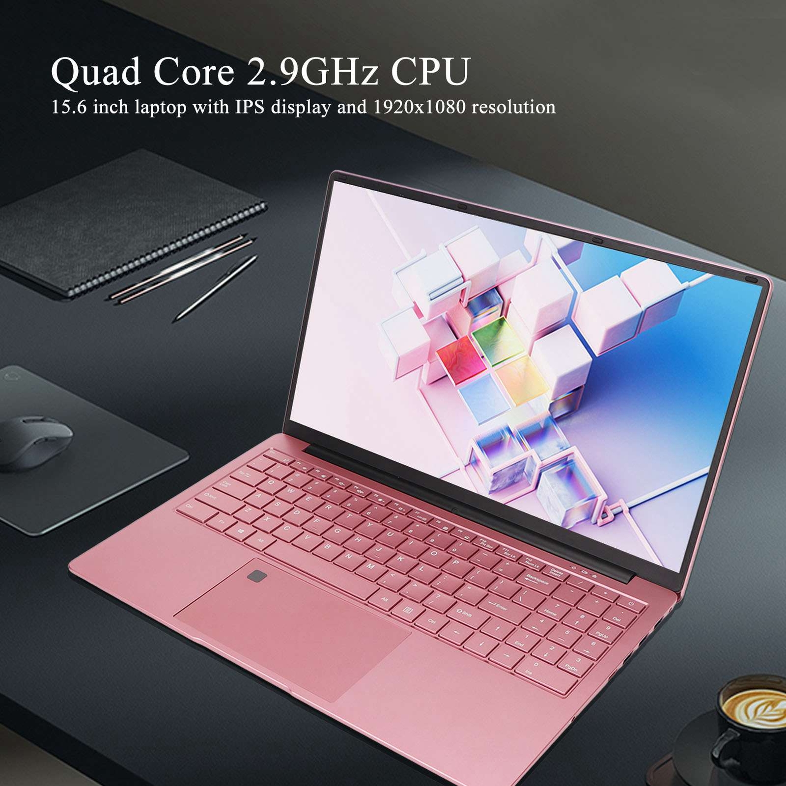 15.6 Inch Laptop 16GB RAM 512GB ROM IPS Quad Core 2.9GHz CPU Fingerprint Reader