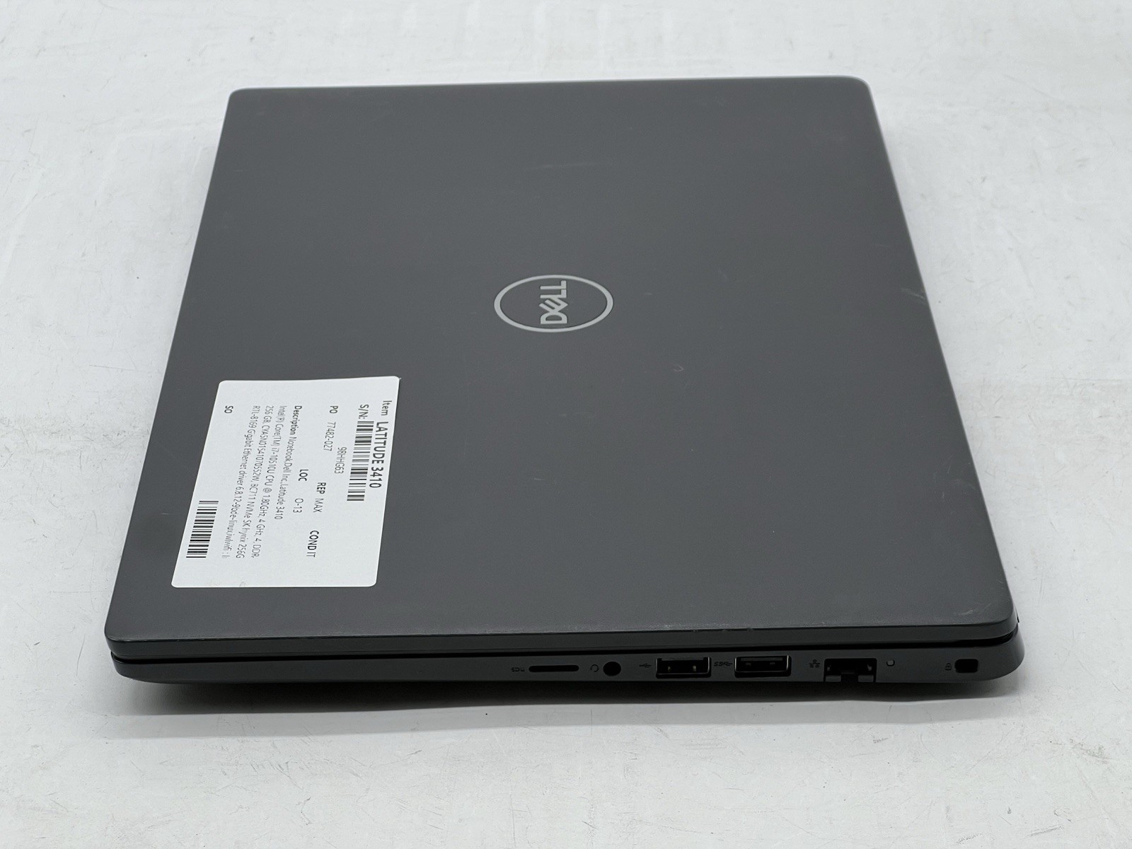 Dell Latitude 3410, i7-10510U CPU, @ 1.80GHz, 8GB RAM, 256GB NVMe-No OS/Charger
