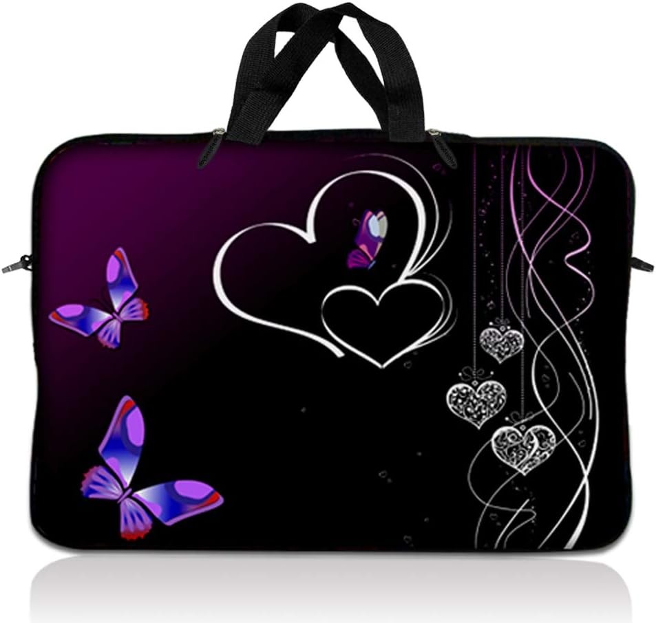 14″ – 14.9″ Neoprene Laptop Sleeve Bag Carrying Case with Handle – Red Almond Tr