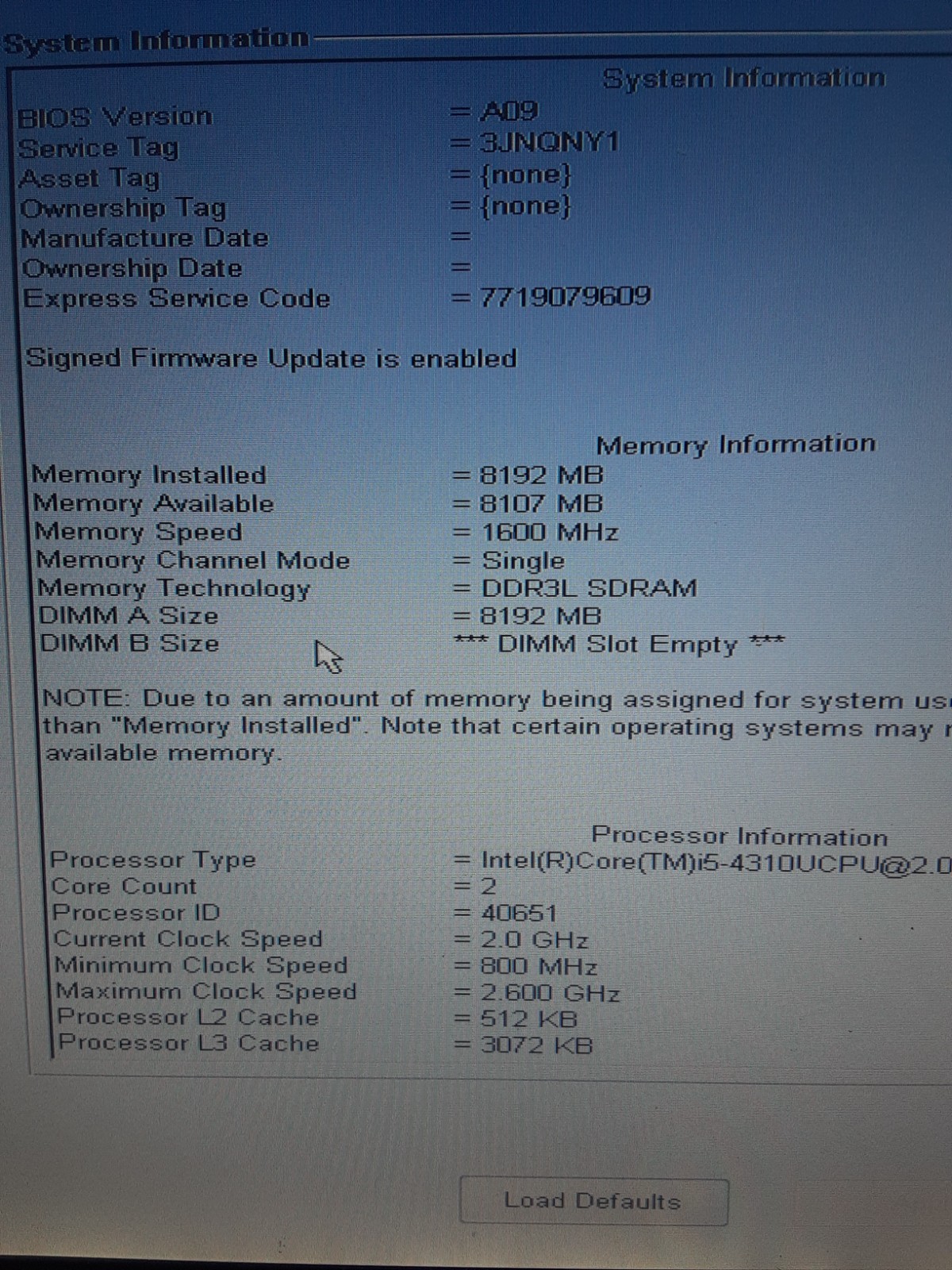 DELL 5414 i5, 14″TOUCH SCREEN, GOOD FOR PARTS, BOOTS TO BIOS, PASSES O/B DIAG.