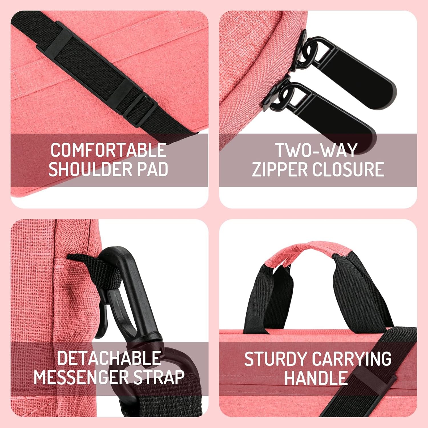 15.6-16 Inch Laptop Sleeve Shoulder Bag Notebook Chromebook Computer Carrying Ca