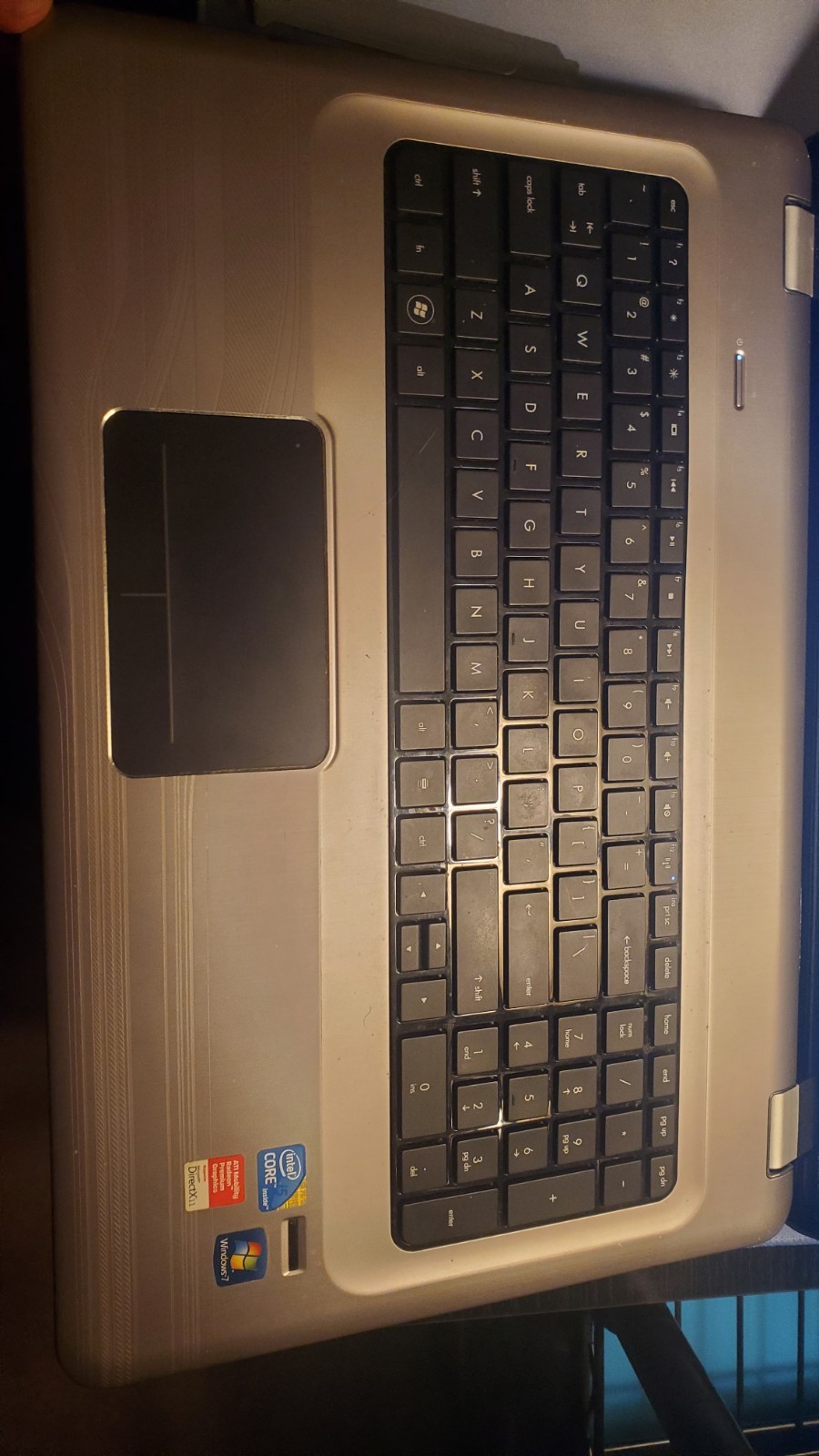 HP Pavilion DV7-4285dx Laptop I5 4gb Ram No Hdd, Charger Included
