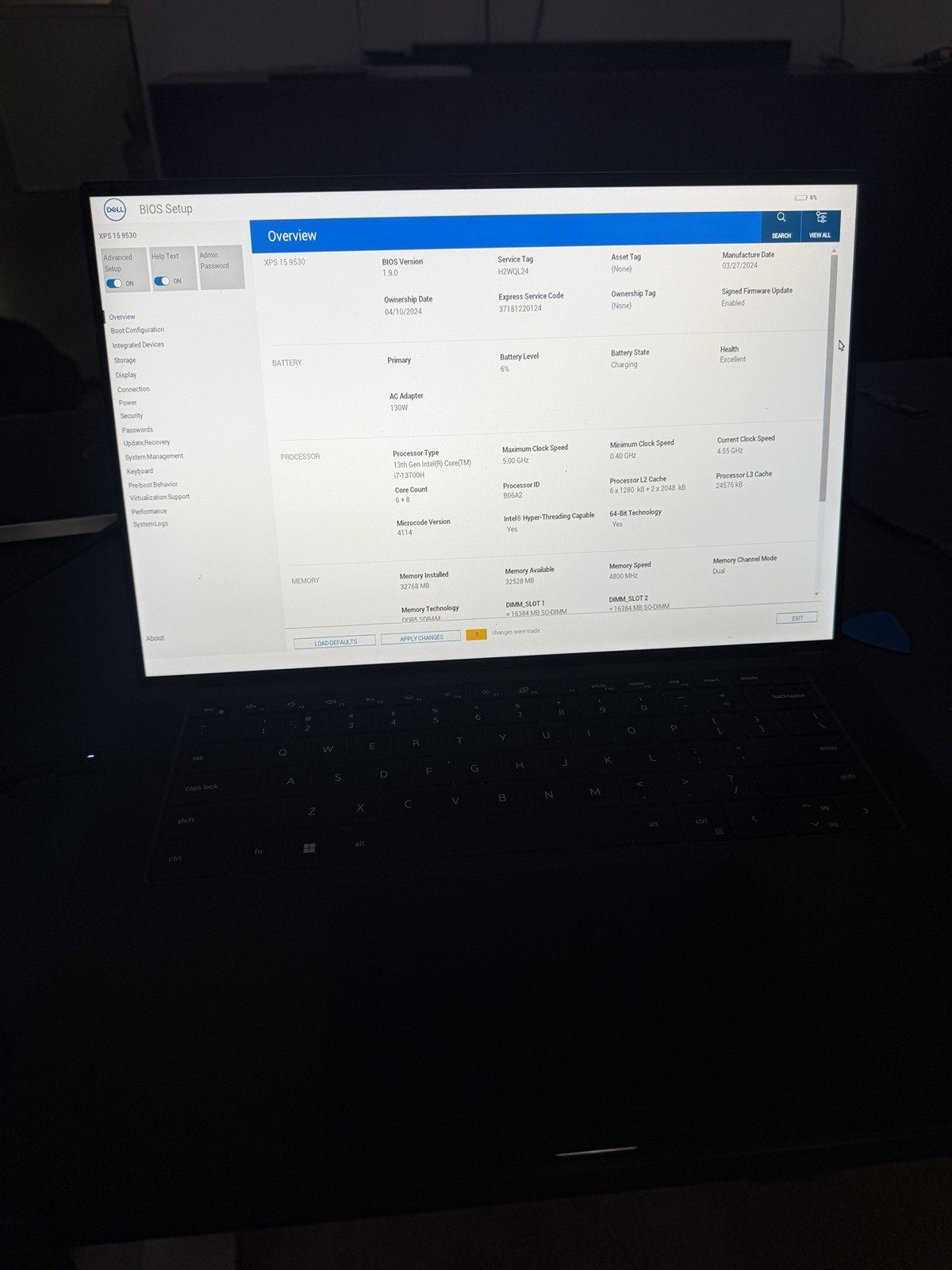 Dell XPS 15 9530 I7-13620H, 32GB RAM, 1TB SSD, 15.6″ FHD+ Display