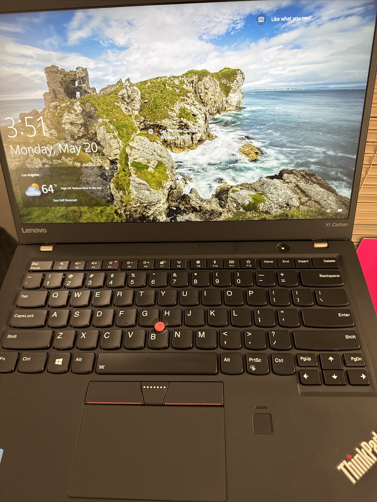 Lenovo 20HR000FUS TP X1 Carbon 5th Gen i7-7600U 8GB 500GB SSD Win 11 Pro
